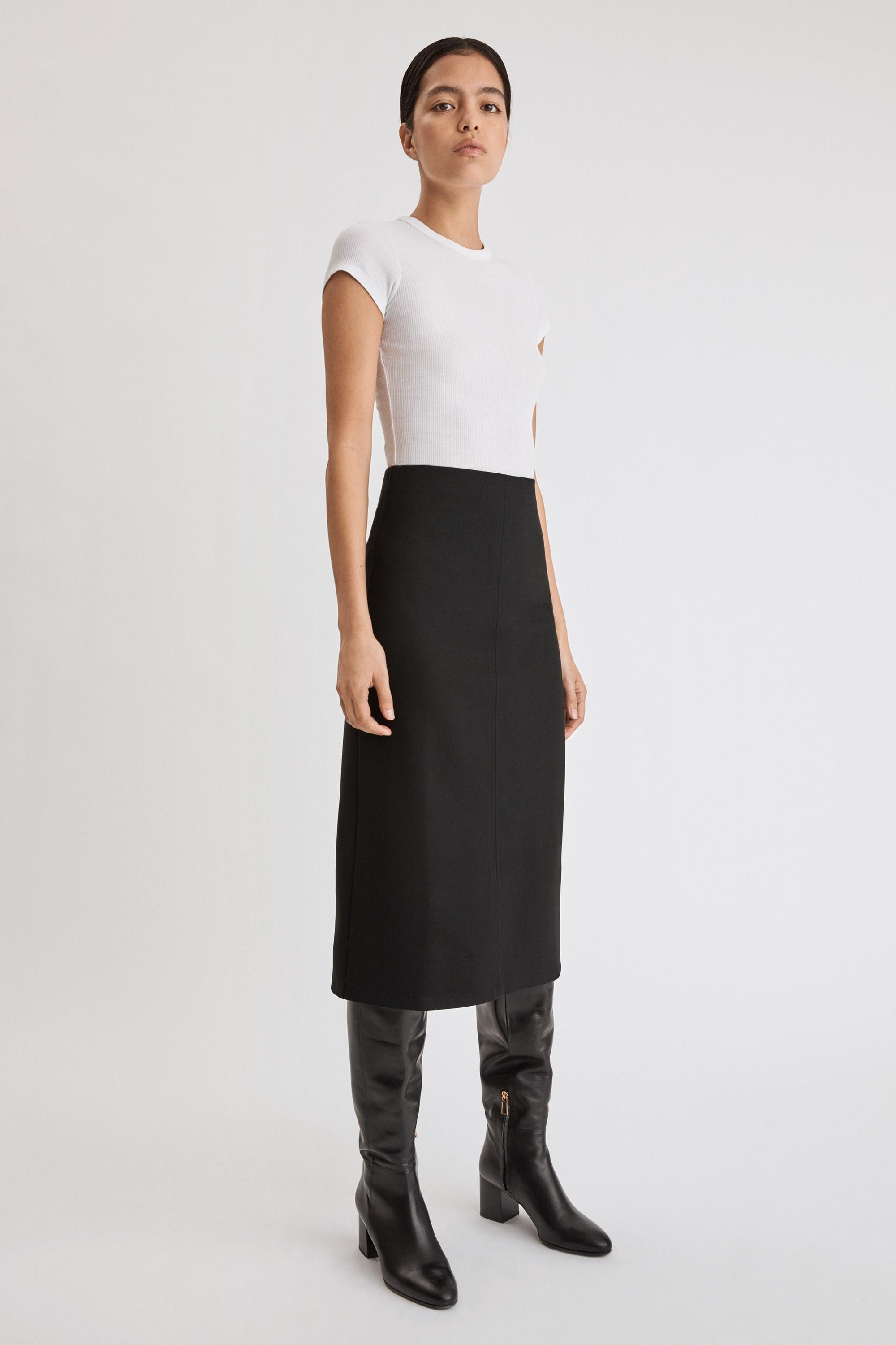 Filippa K Eva Pull-on Skirt in Black | Lyst