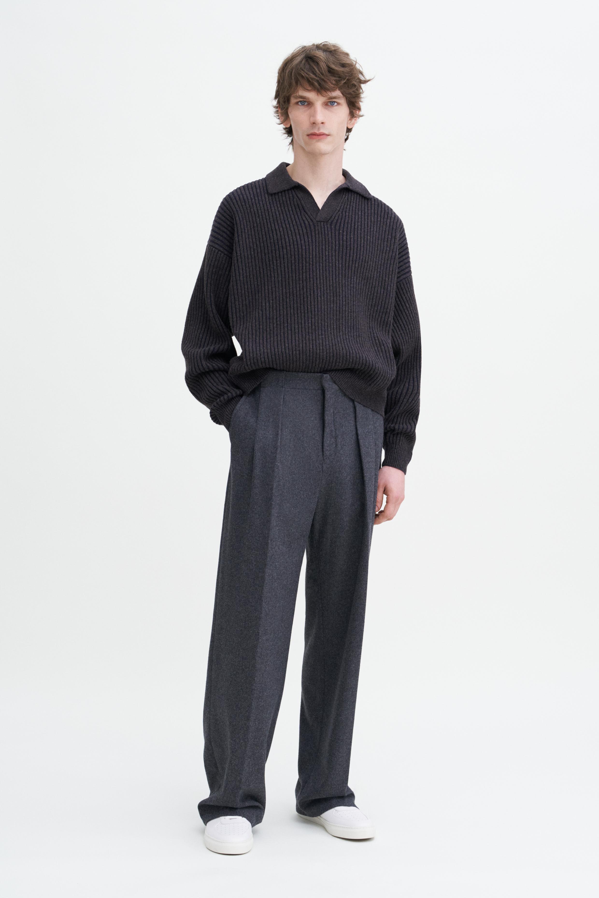 Filippa K Oversized Pleated Wool Trousers in Blue for Men Lyst UK