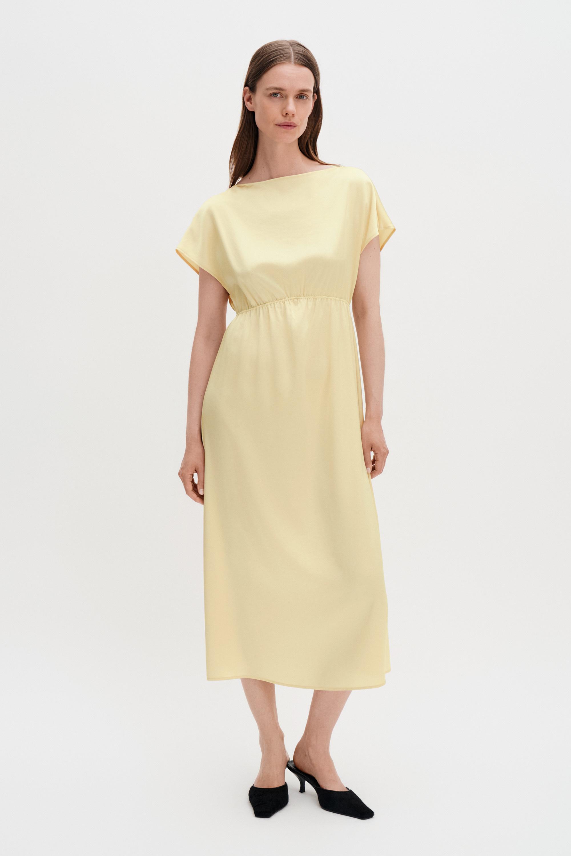 filippa k belted evening dress Entro Floral Midi Ruffle Collar Dress main image 0