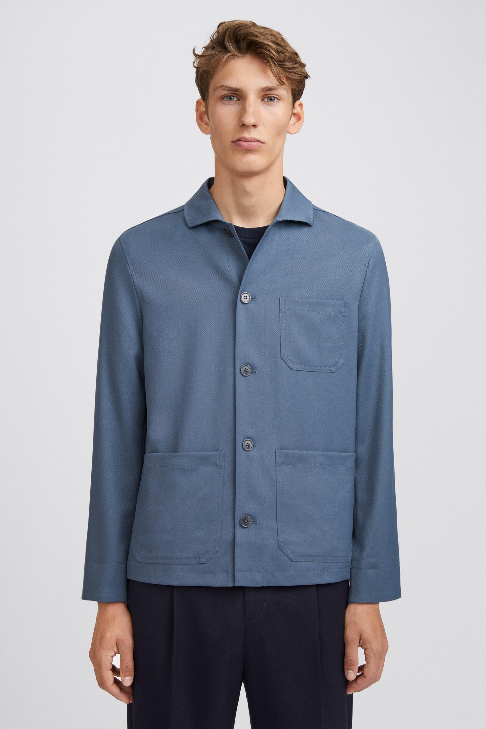 Filippa K Louis Gabardine Jacket in Blue for Men | Lyst