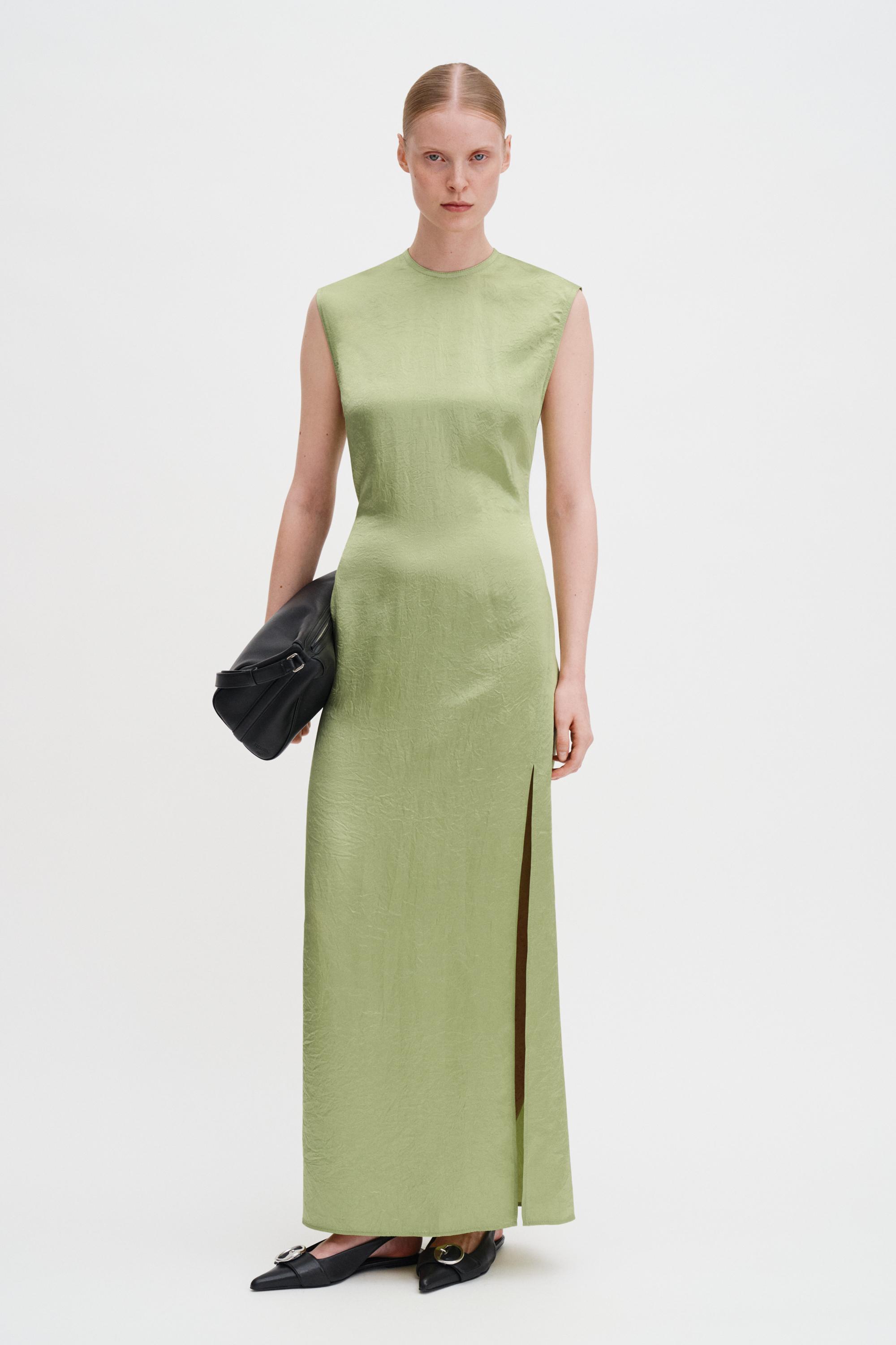 Robe Longue Filippa K Avec Volants - Taille S, Couleur Bleu Clair, Occasion En Très Bon état