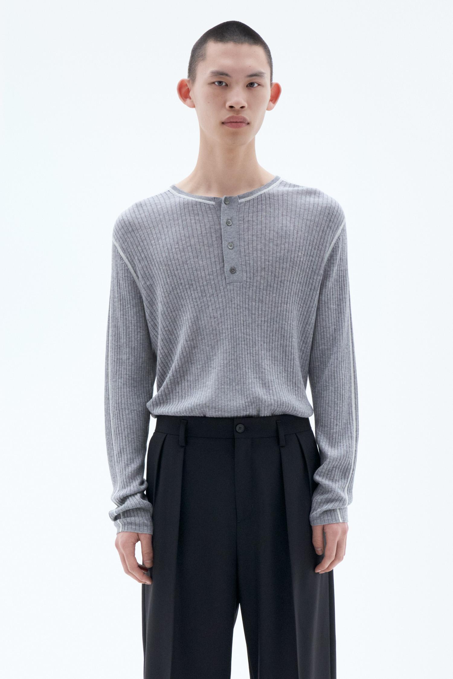 Filippa K Light Rib Sweater in Grey for Men | Lyst Canada