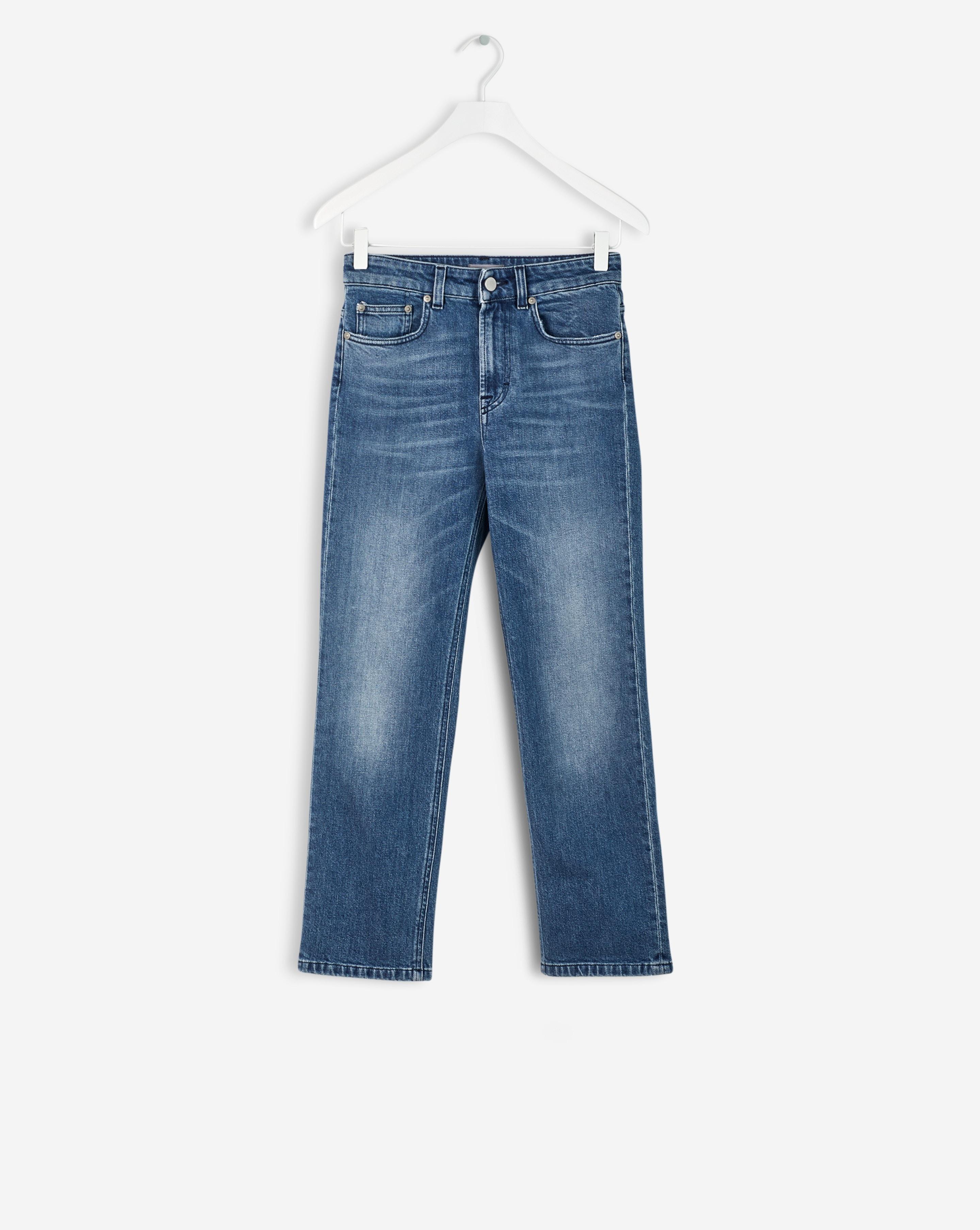 stella cropped mid blue denim