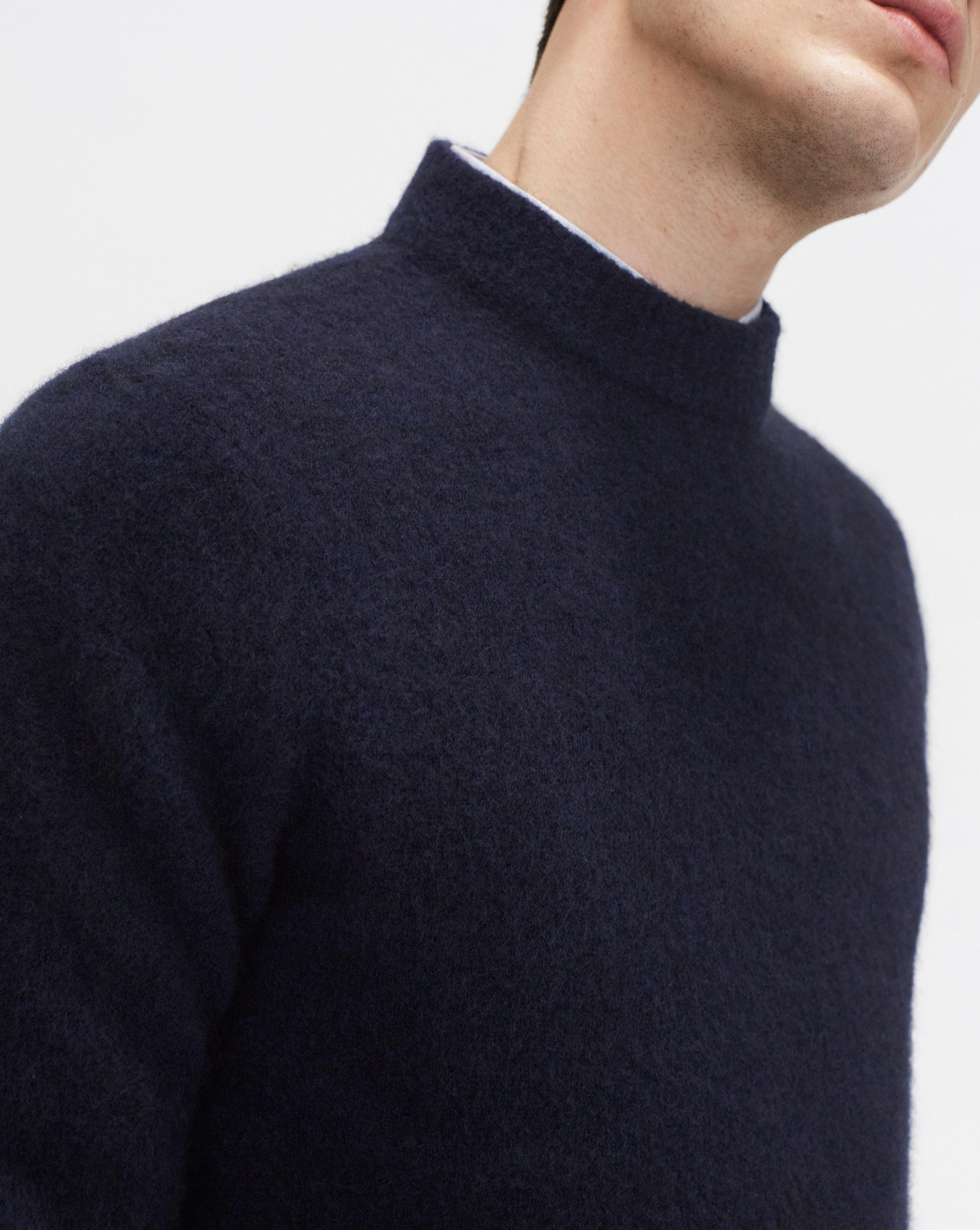 Filippa Wool Yak R-neck Sweater Navy in for Men
