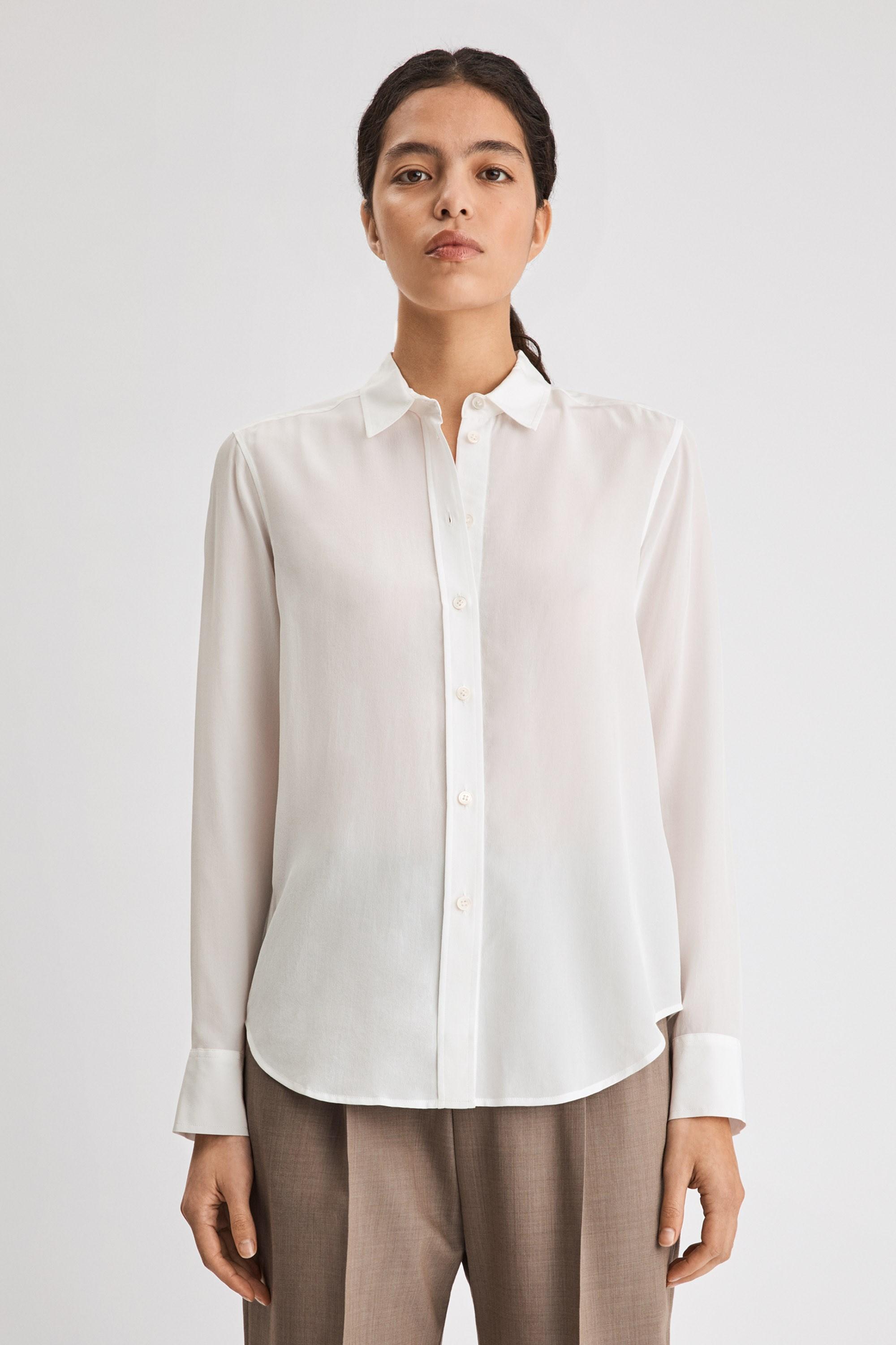 Filippa K Classic Silk Shirt in White - Save 16% - Lyst