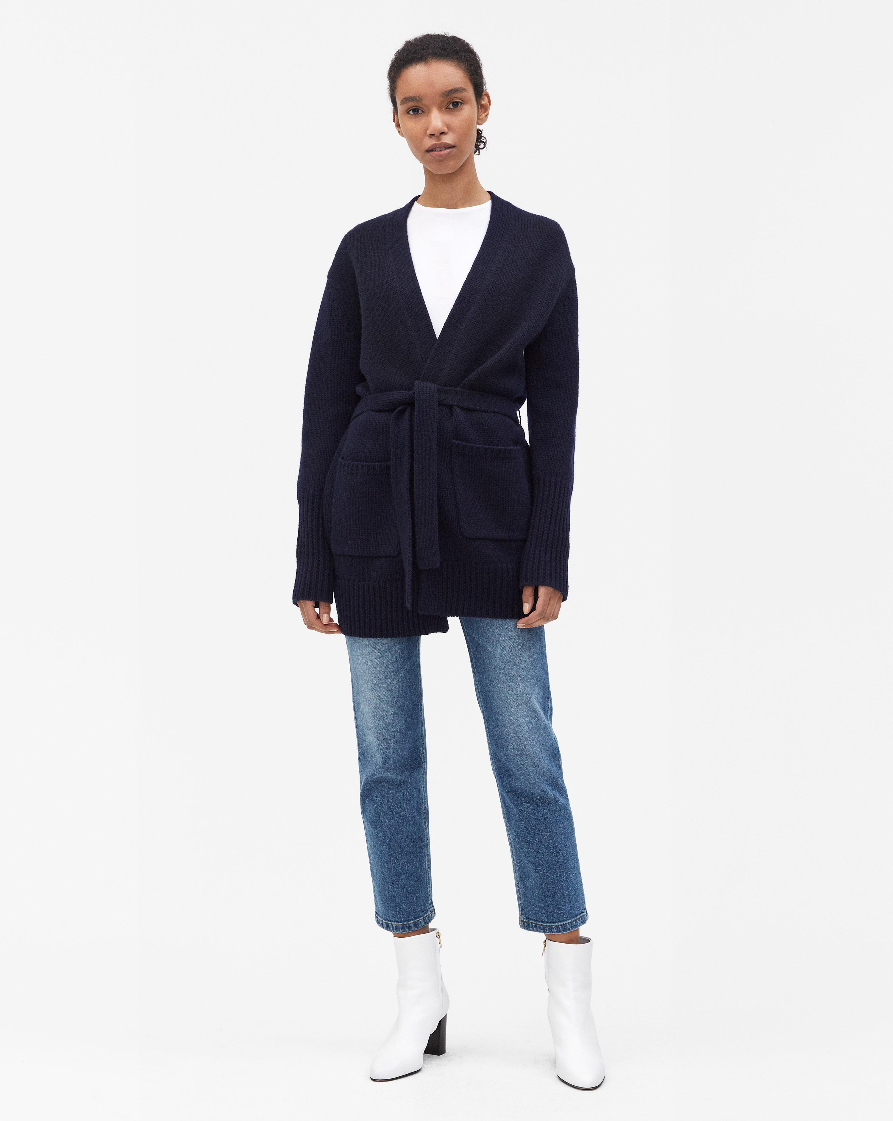 filippa k belted mid cardigan