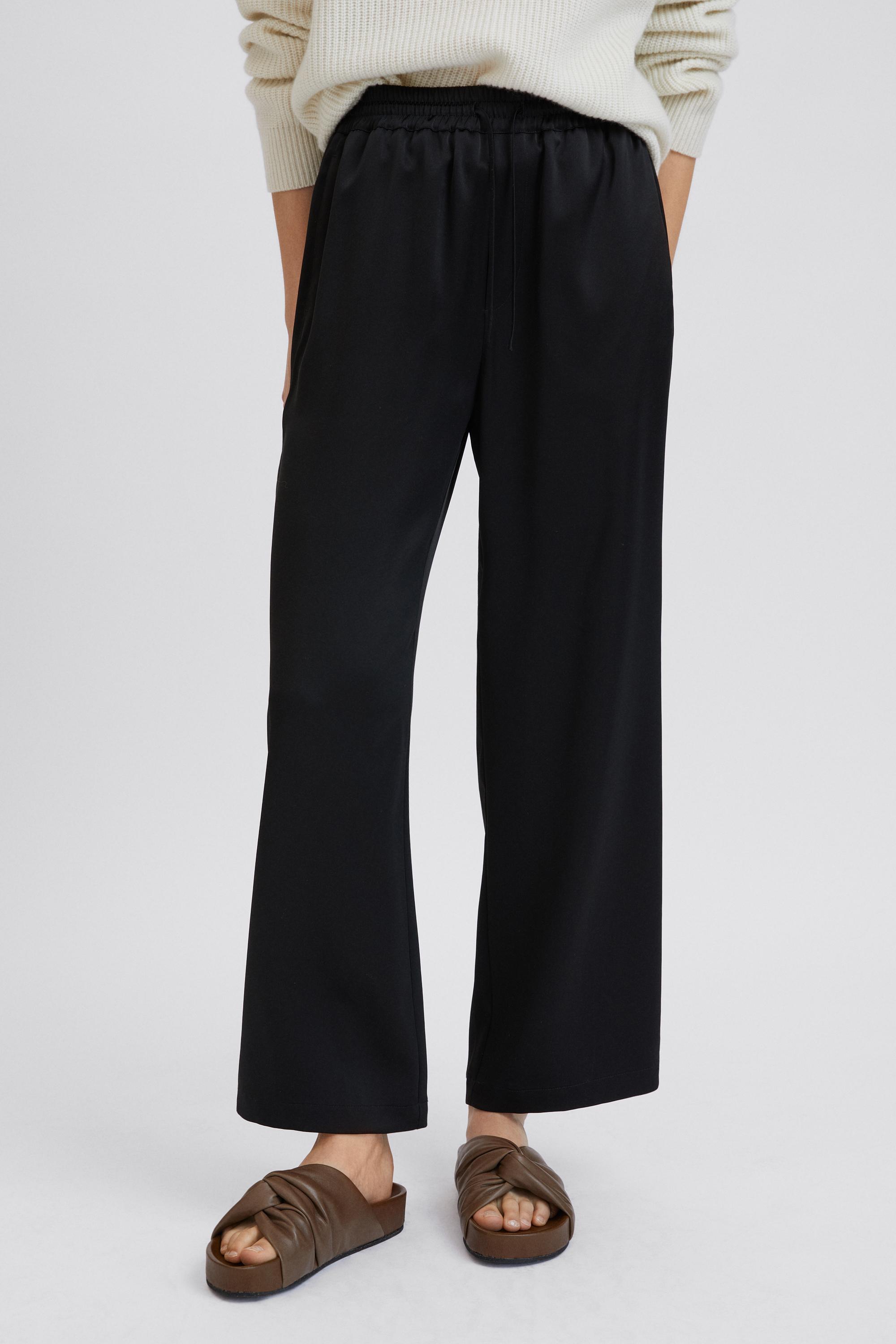 Filippa K Hayley Satin Trouser in Black 