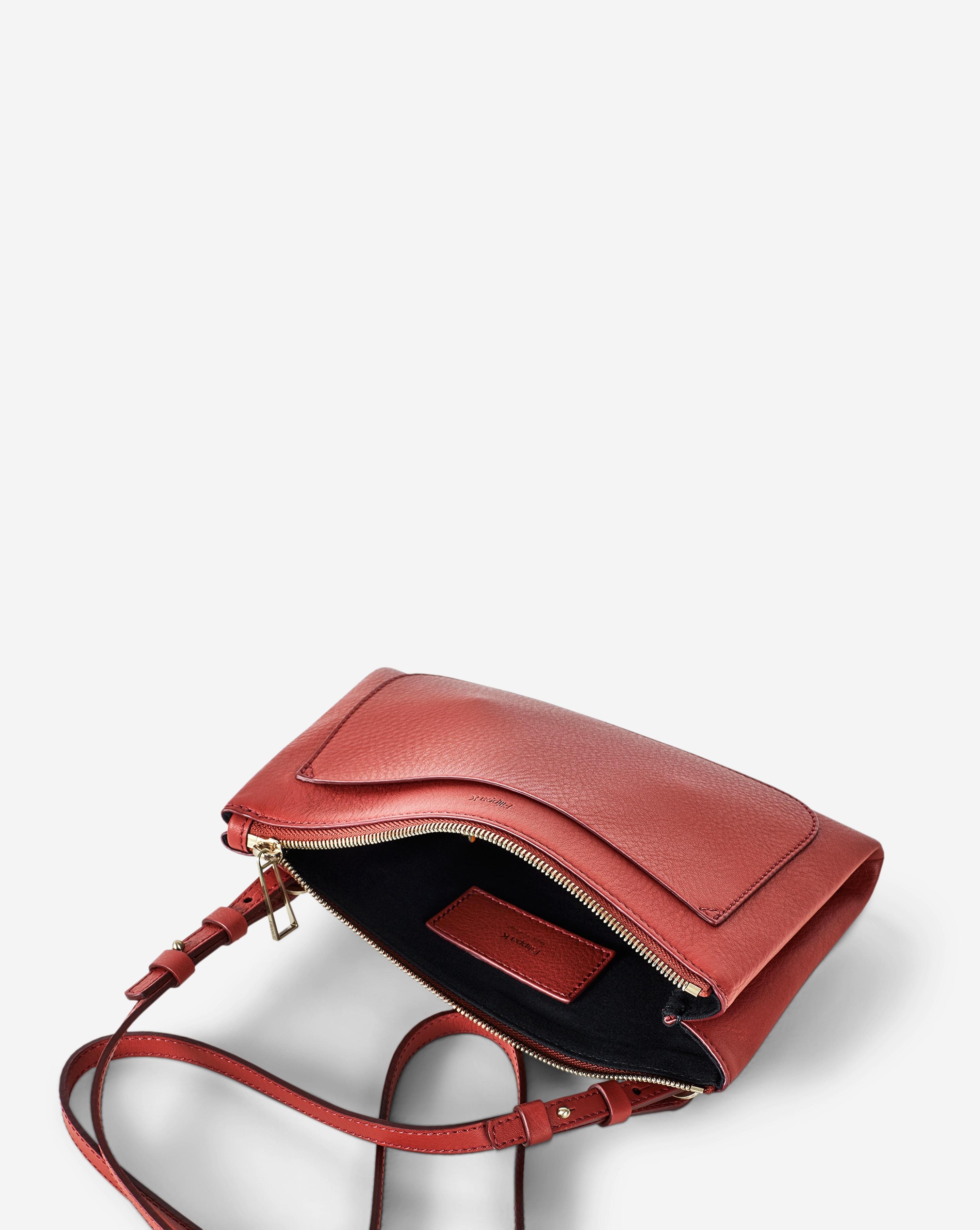 Filippa K Carol Leather Mini Bag Brick in Red - Lyst