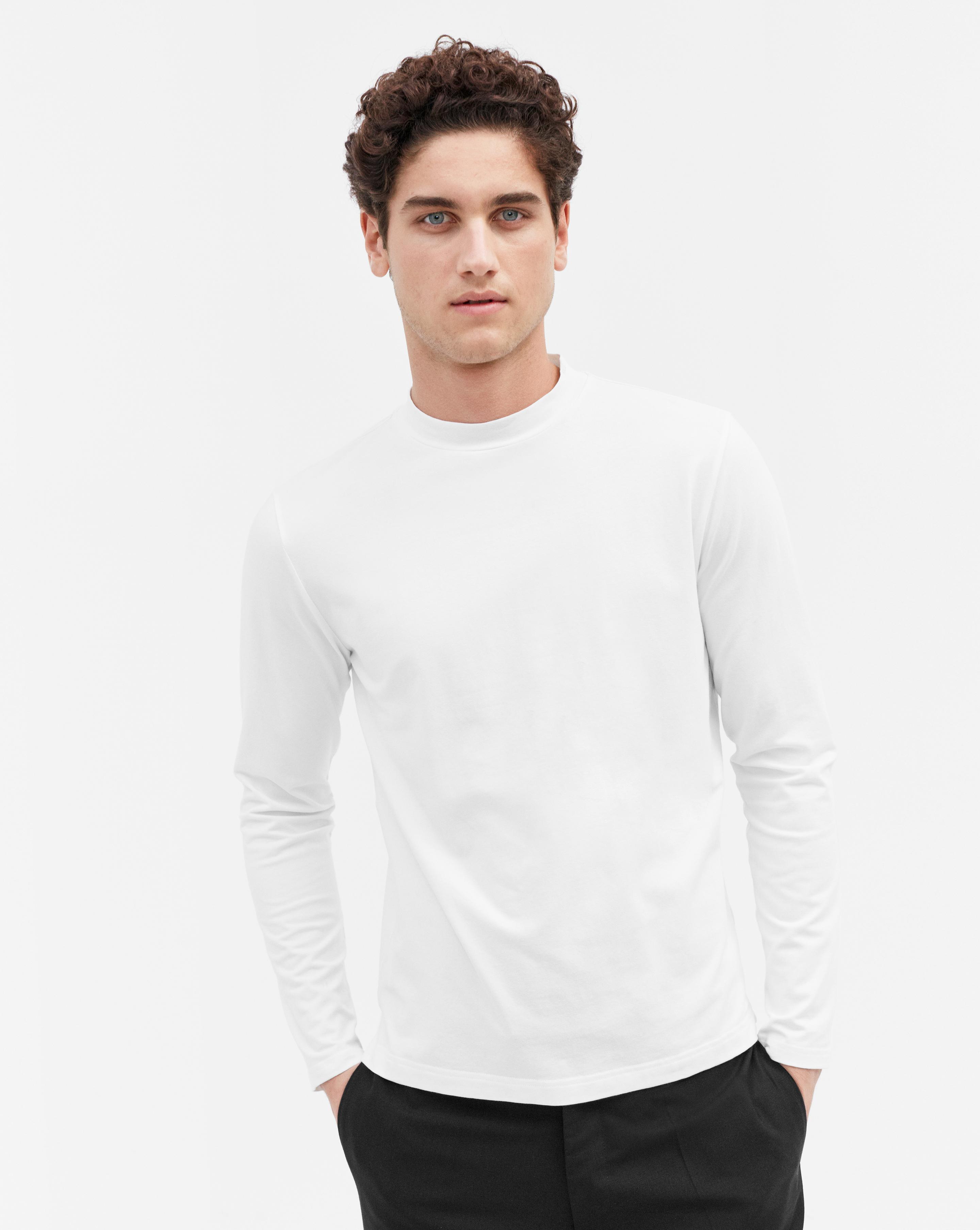 white lycra long sleeve top