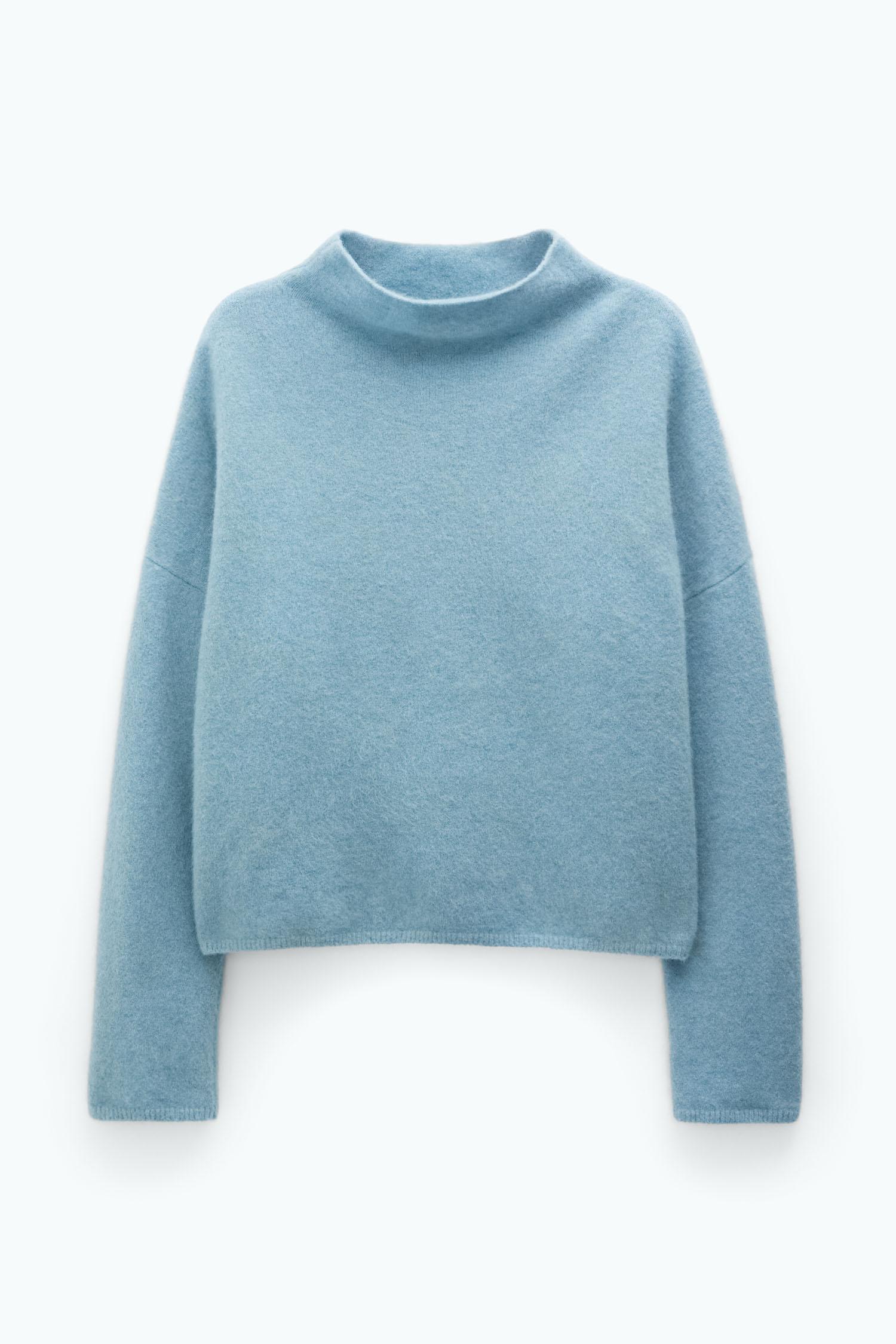 Filippa K Mika Yak Funnelneck Sweater in Blue Lyst