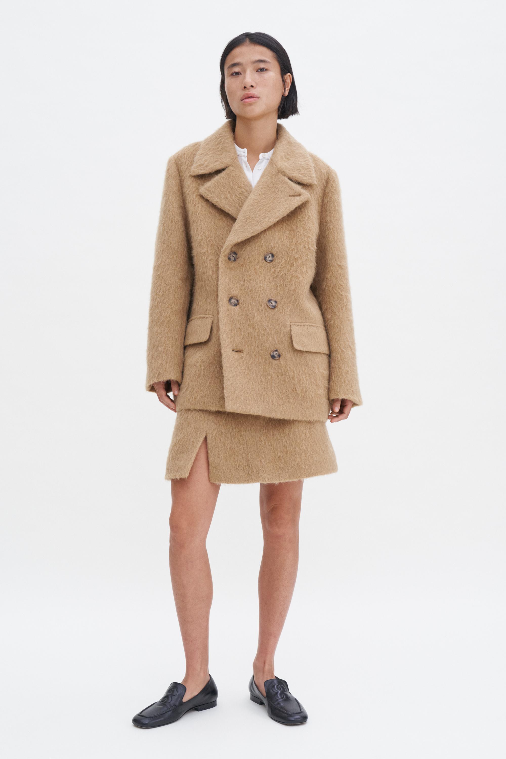 Filippa K Hairy Wool Blend Jacket in Natural | Lyst