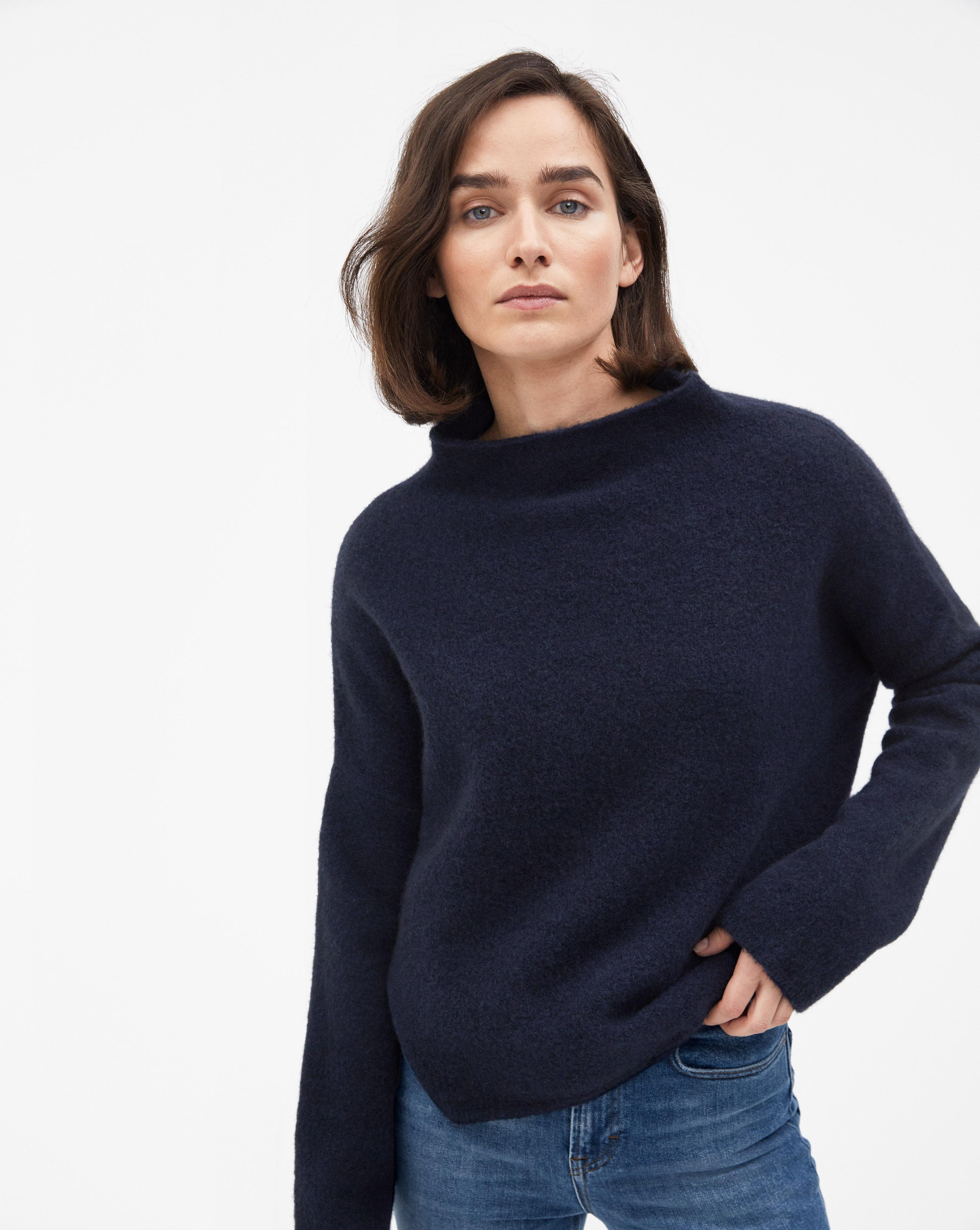 Filippa K Funnelneck Navy in - Lyst