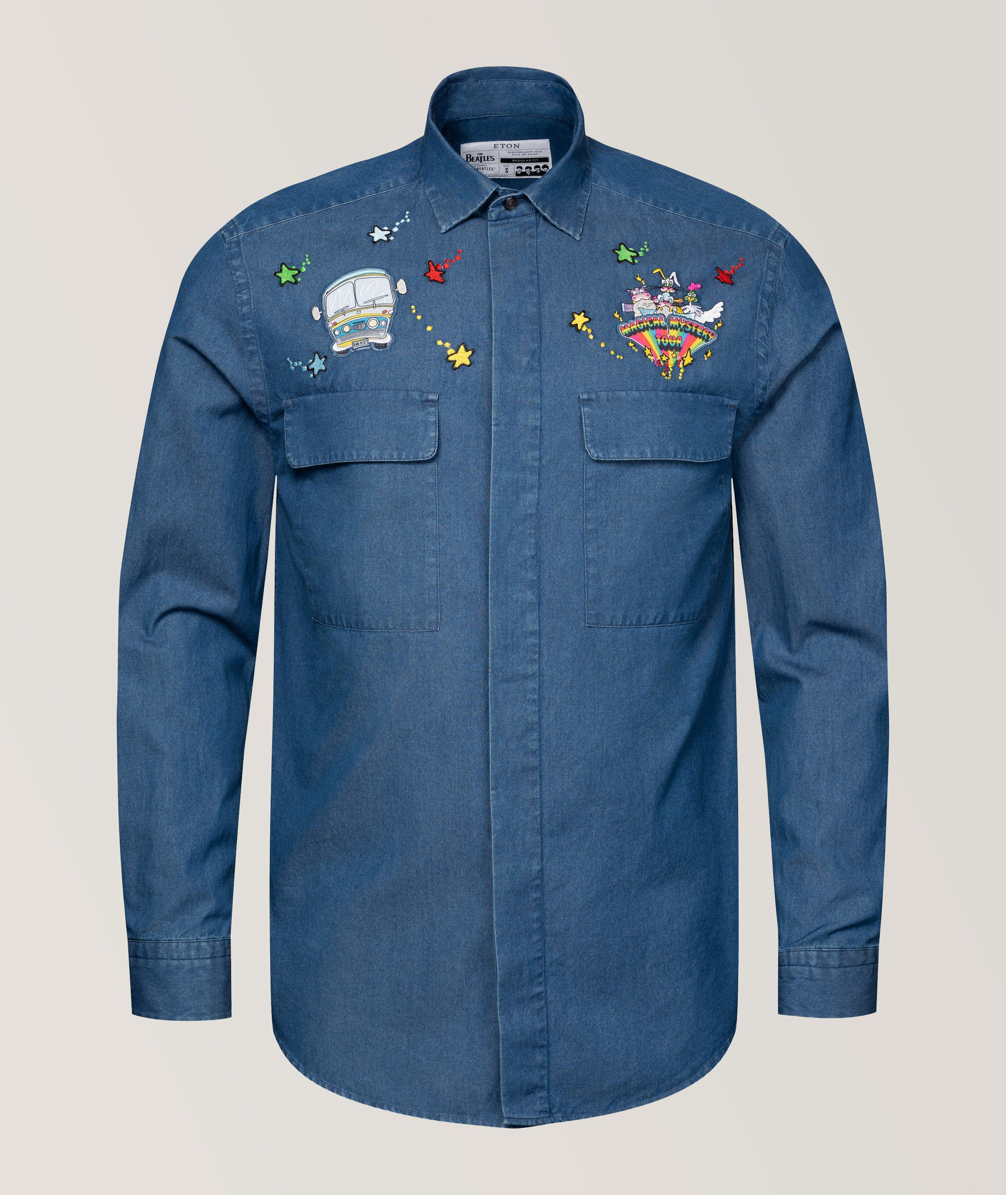 Eton The Beatles Collection Magical Mystery Tour Overshirt in Blue