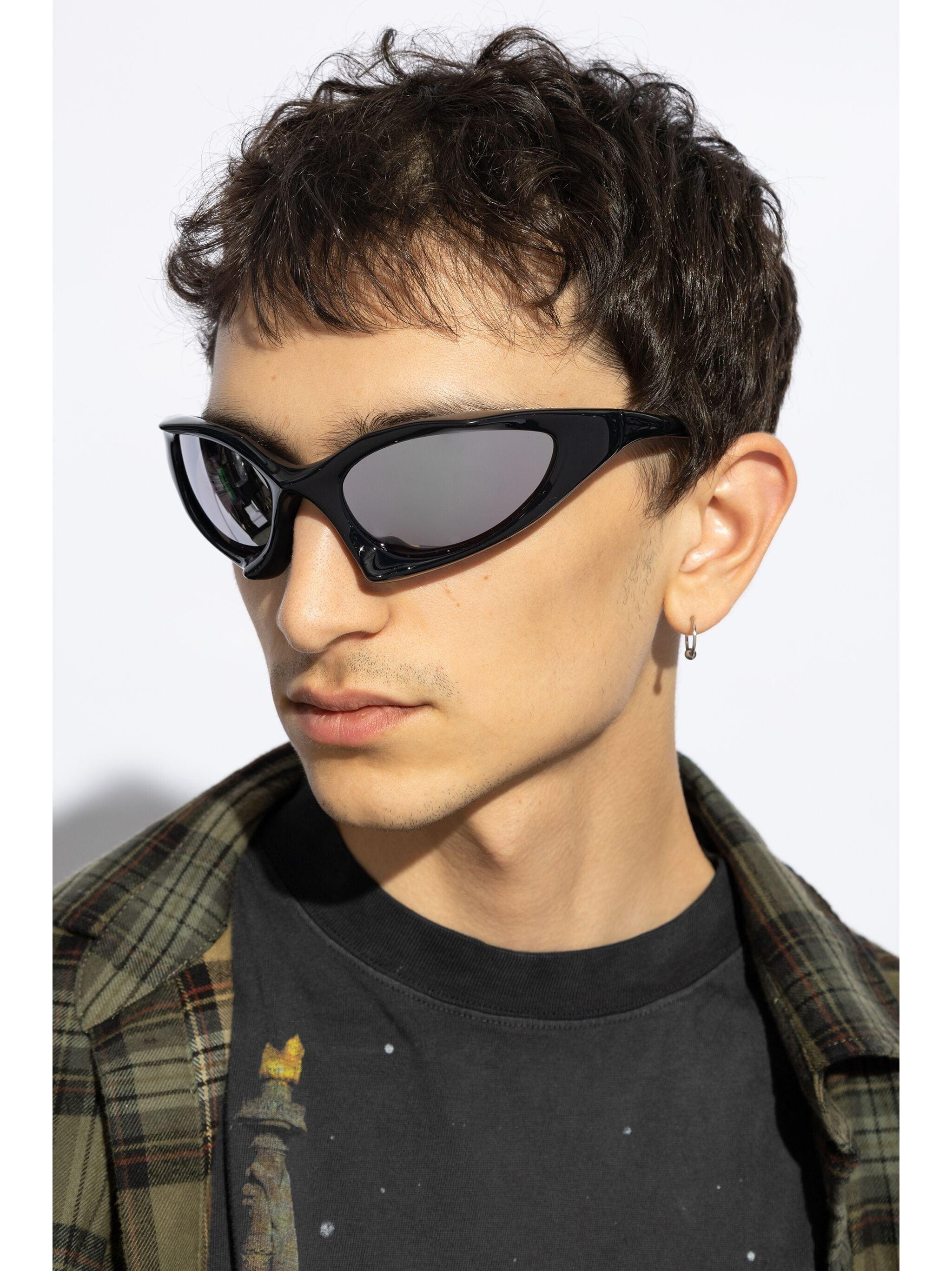 Balenciaga Runner Cat Sunglasses in Brown | Lyst UK