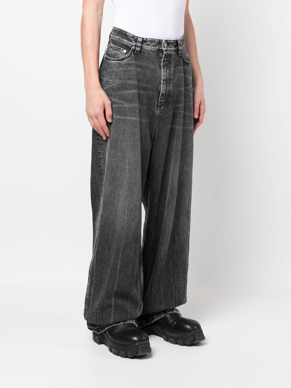 Balenciaga Oversized Wide-leg Jeans in Gray for Men | Lyst