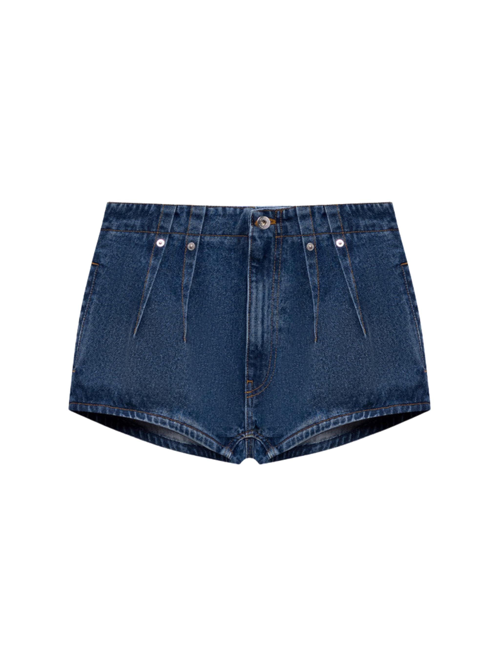 MUGLER デニムショートパンツ Mugler Shorts for Women | Online Sale up to 60% off | Lyst