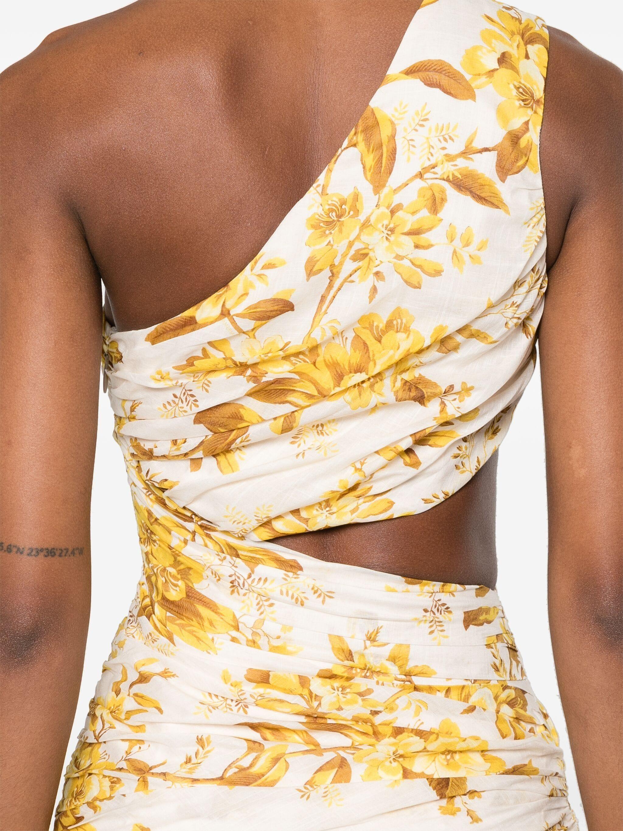 Zimmermann Golden Asymmetric Dress in Metallic | Lyst Zimmermann Golden Asymmetric Dress in Metallic | Lyst