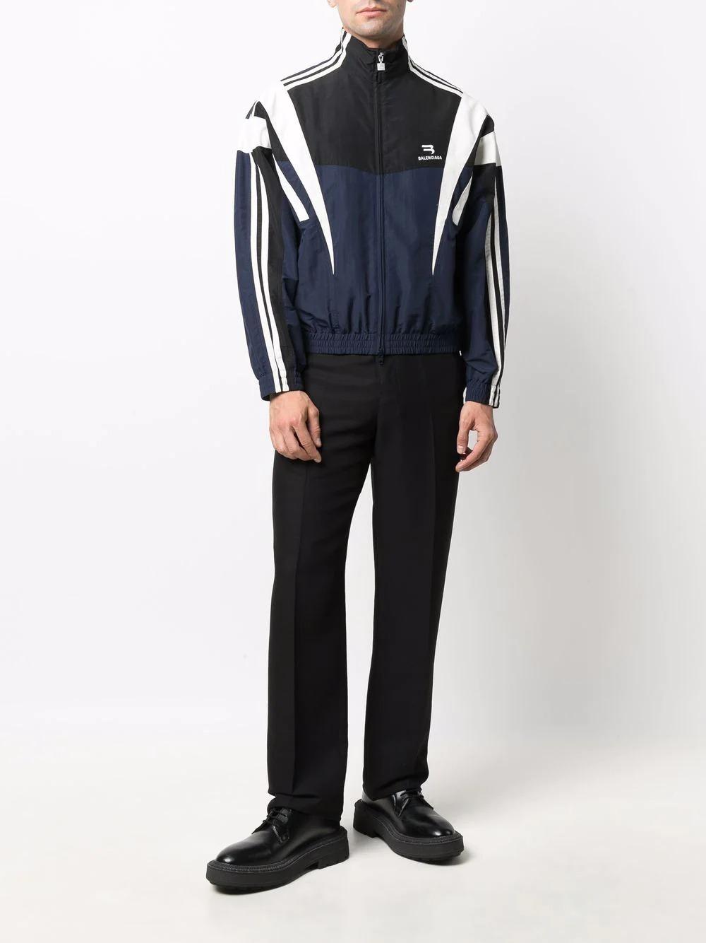 Balenciaga Striped Logo Track Jacket in Blue for Men | Lyst Balenciaga Striped Logo Track Jacket in Blue for Men | Lyst