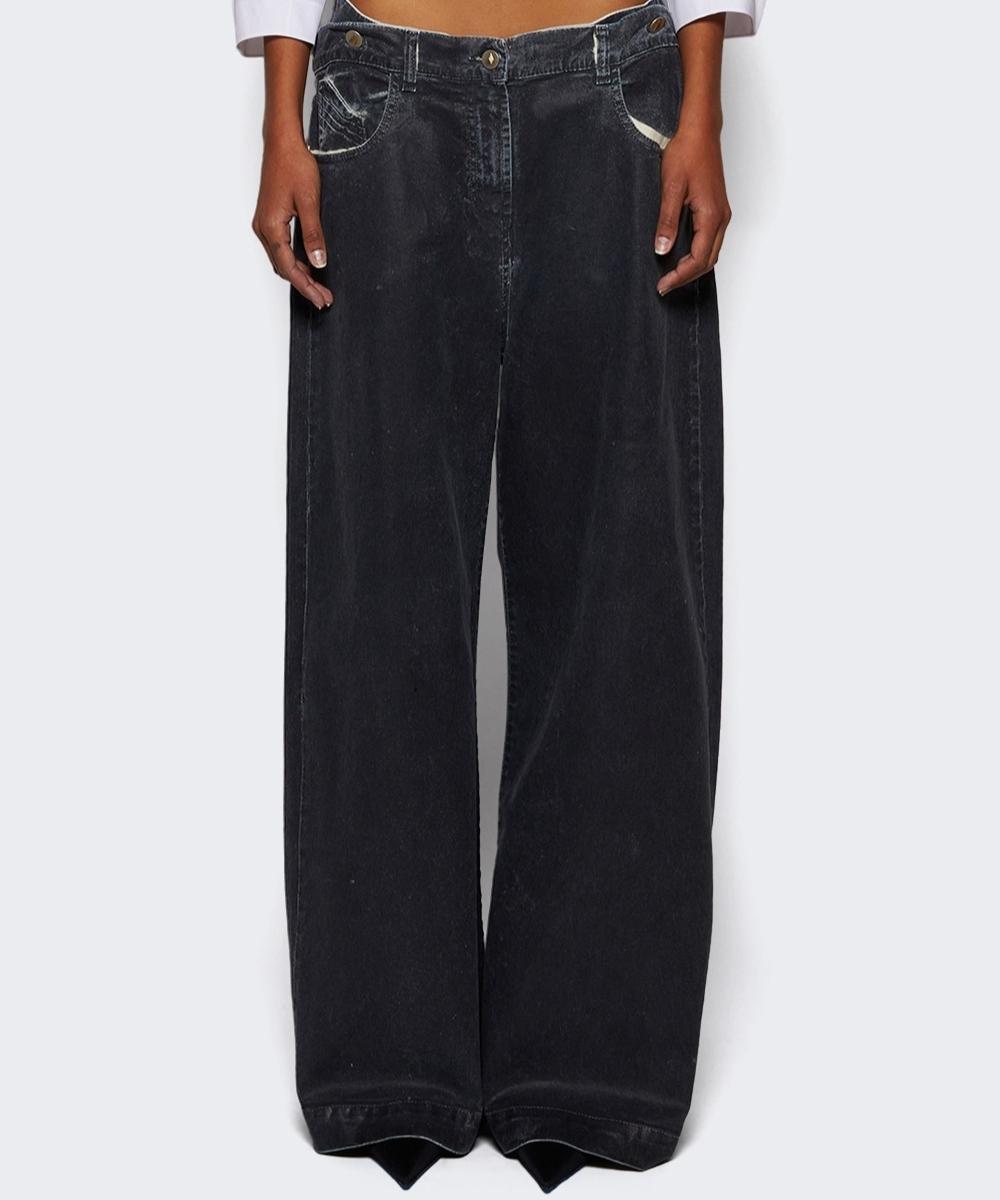 デニム・ジーパン THE ATTICO Woman Jeans Black 248WCP157D097 100 The Attico layered-waist Jeans | Black | FARFETCH JO