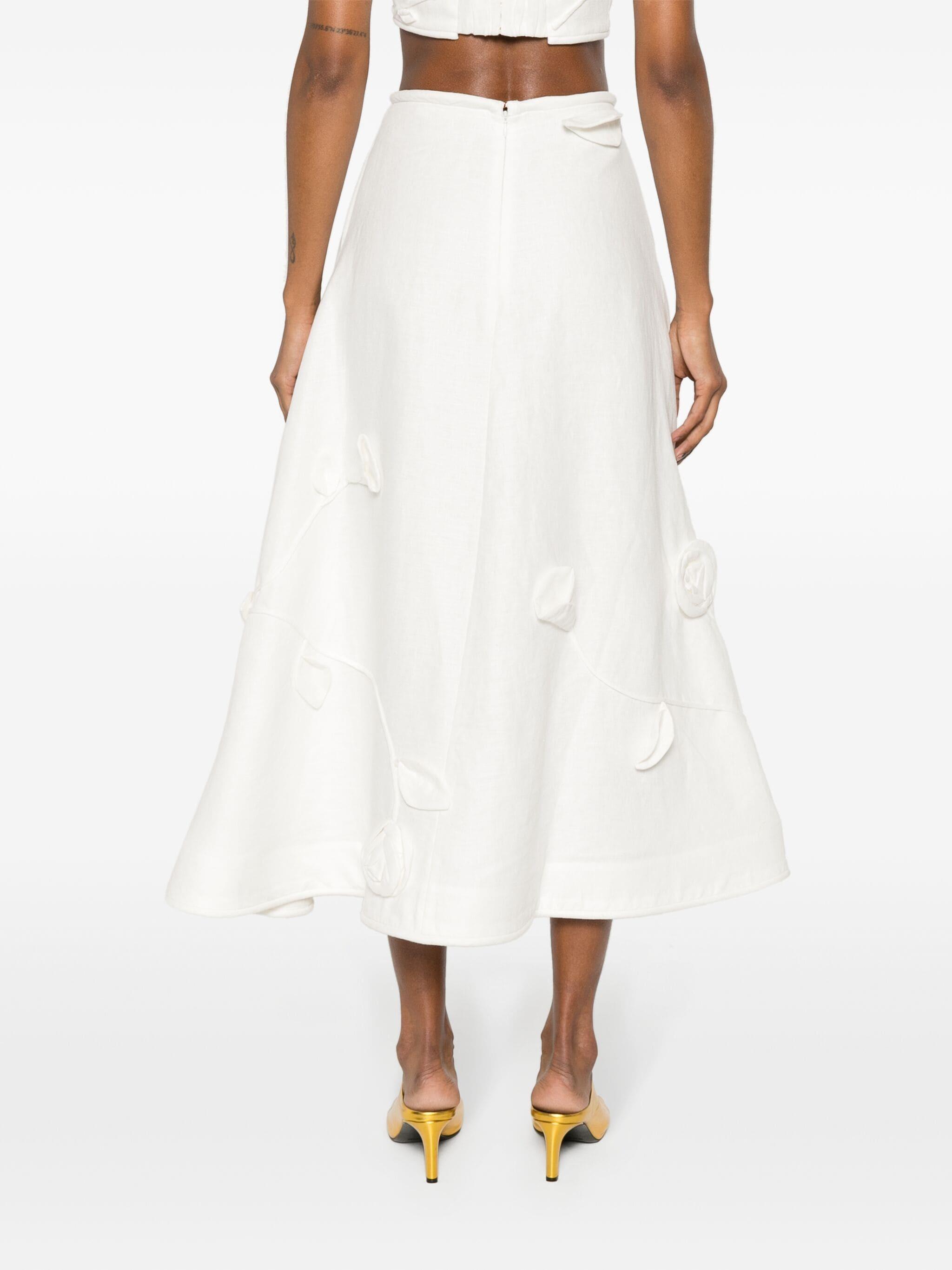 スカート Zimmermann 'Matchmaker Floral Flare' skirt ZIMMERMANN Matchmaker floral-print linen and silk-blend