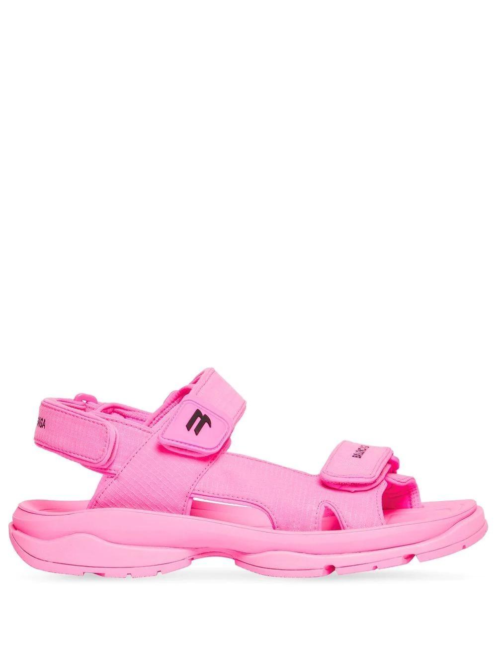 Balenciaga Tourist Monocolor Sandals in Pink | Lyst