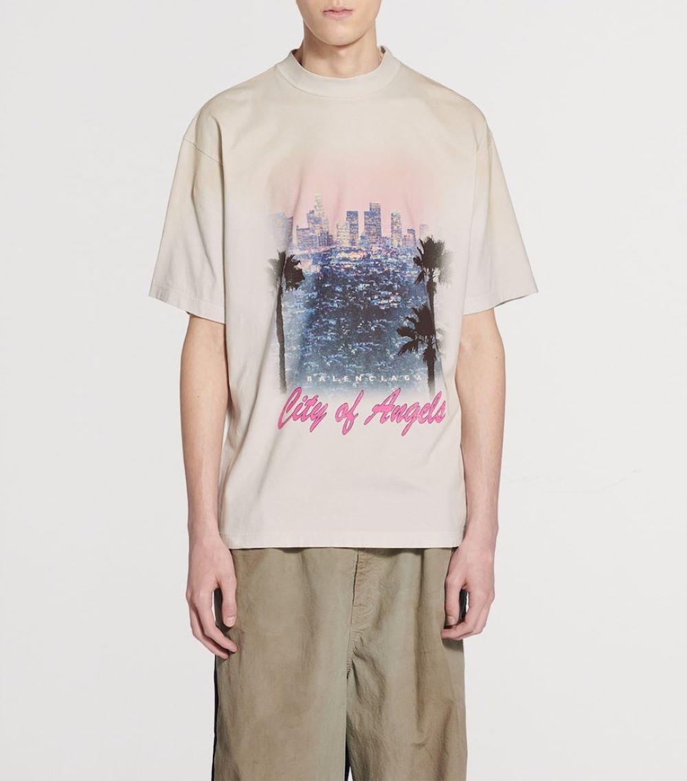 【BALENCIAGA】Crew Neck Graphic Print Short Sleeve T-Shirt Balenciaga Short sleeve crew neck graphic print t-shirt