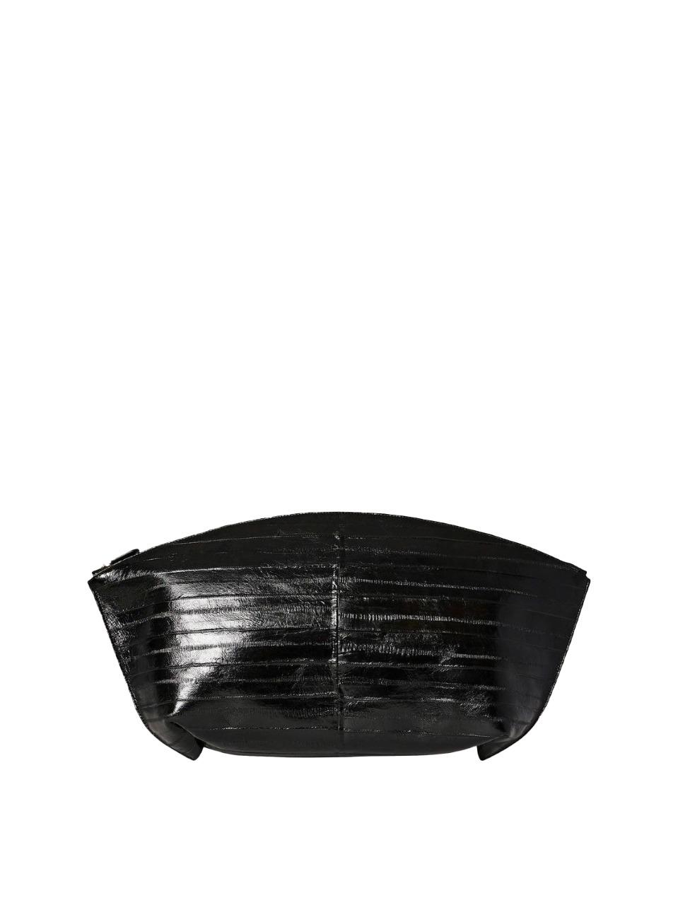 The Row Xl Dante Clutch In Eel in Black | Lyst UK
