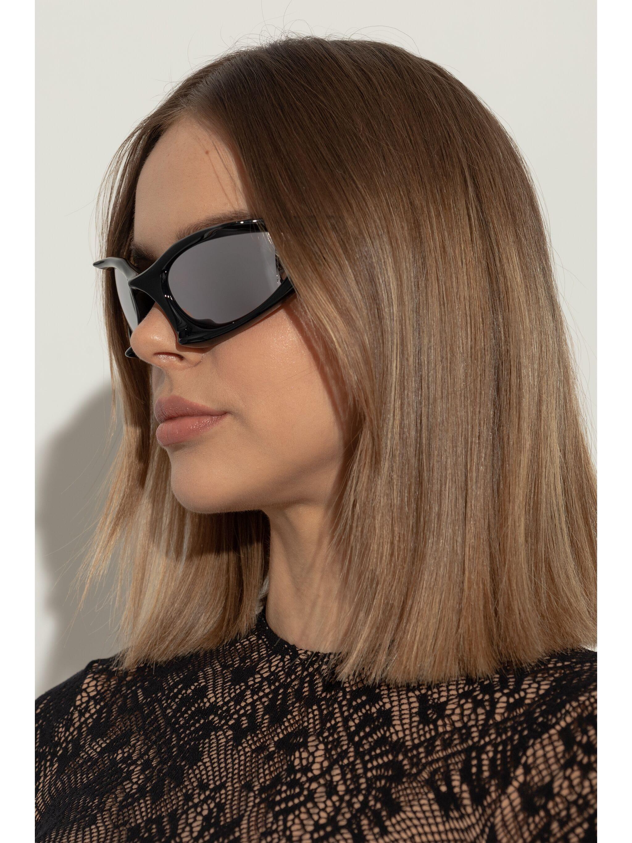 Balenciaga Runner Cat Sunglasses in Brown | Lyst UK