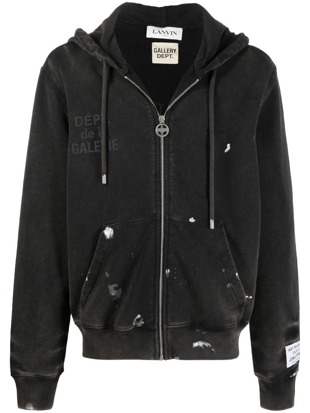 Lanvin Gallery Dept. X Zip-up Hoodie in Black | Lyst