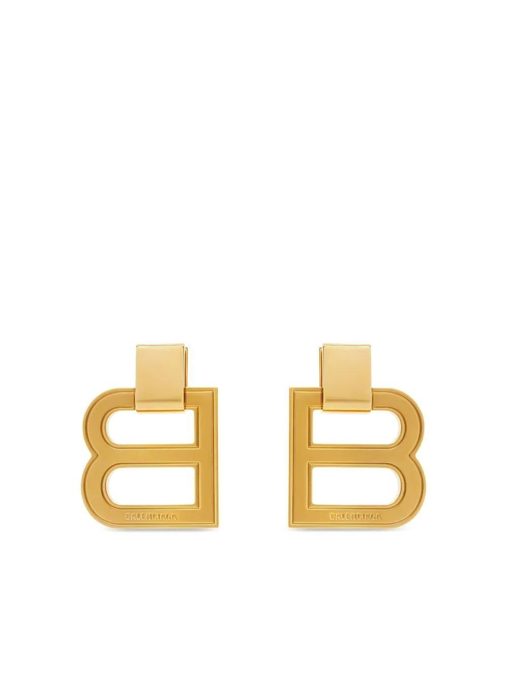 Balenciaga Xl Logo Earrings in Metallic Lyst