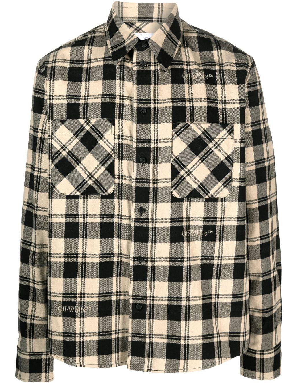 Flannel off 2025 white real