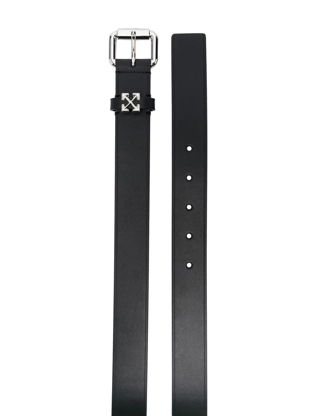 Off-White c/o Virgil Abloh Arrow-plaque Leather Belt in Black for Men