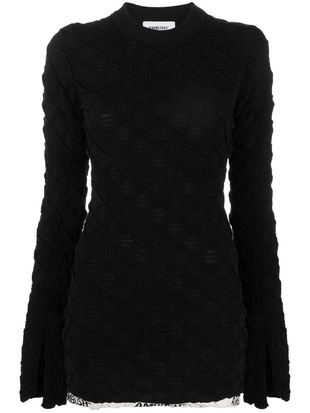 Ambush Textured Logo-hem Knit Jumper in 