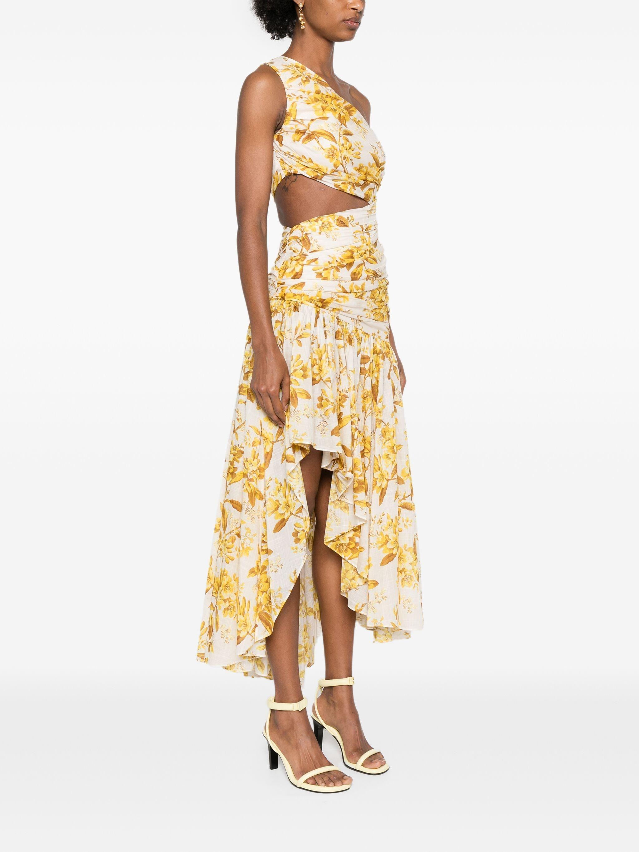 golden asymmetric dress AZELMA DRESS