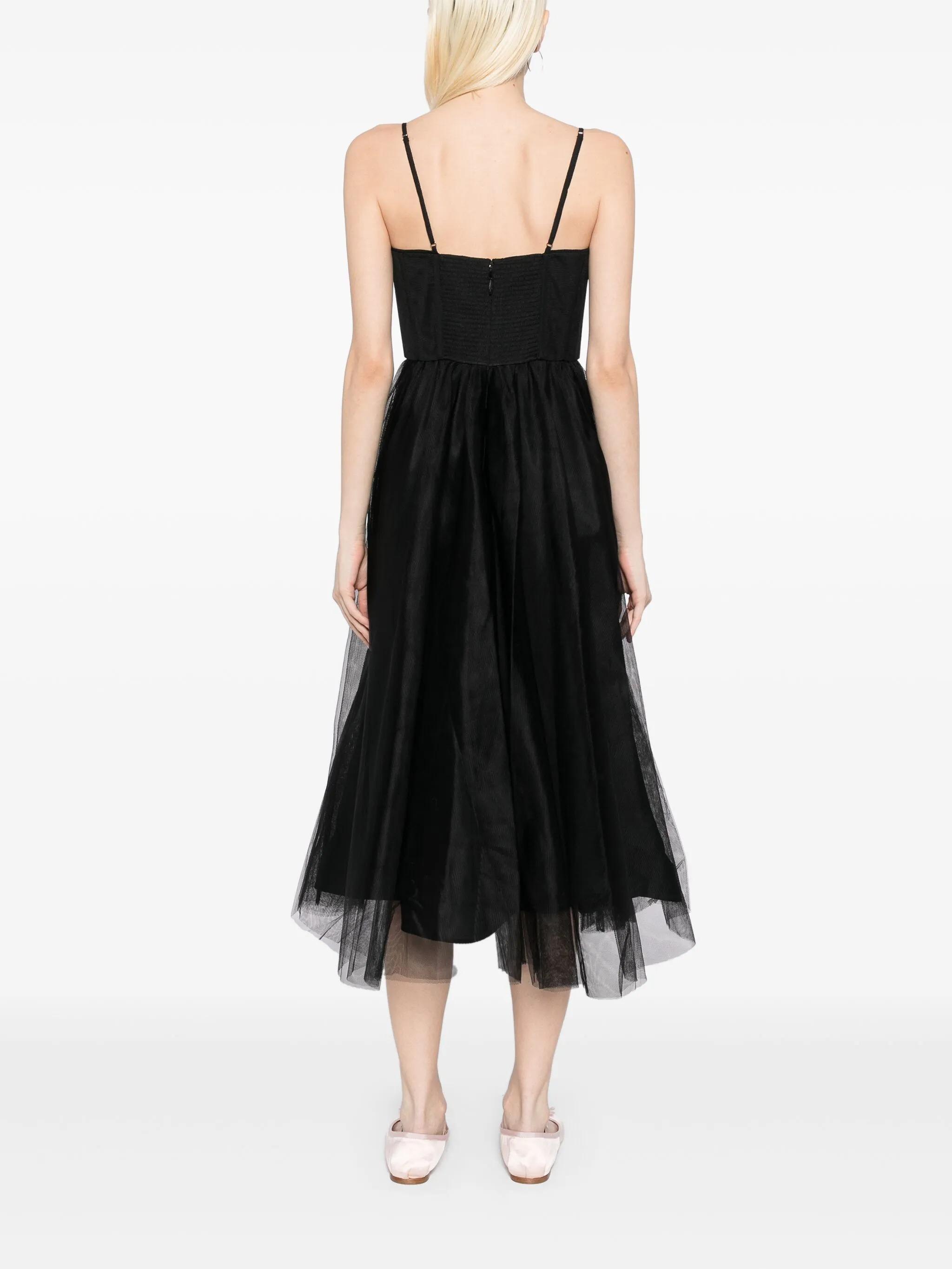 Zimmermann Tulle Corset Dress in Black | Lyst