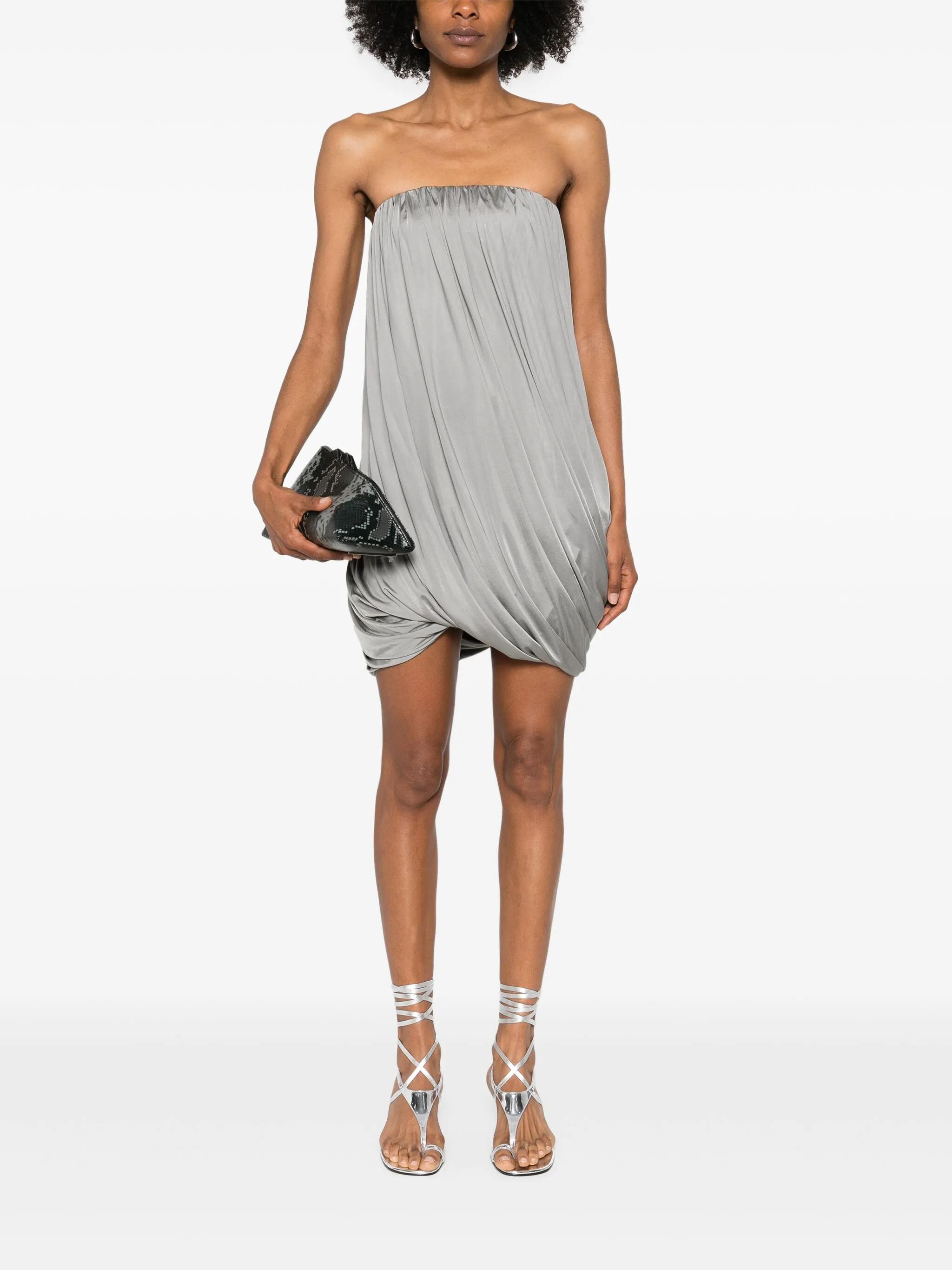 ワンピース THE ATTICO Draped mini dress Gray The Attico Draped Mini Dress | Grey | FARFETCH