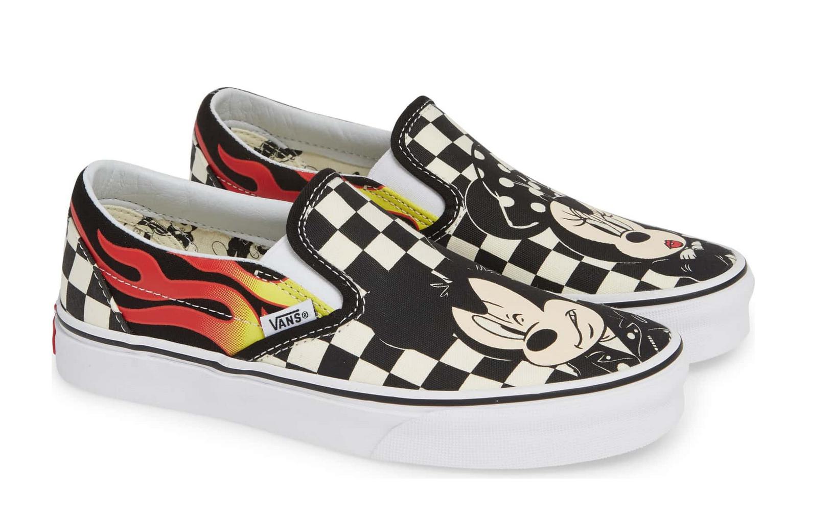 lace up black and white checkered vans
