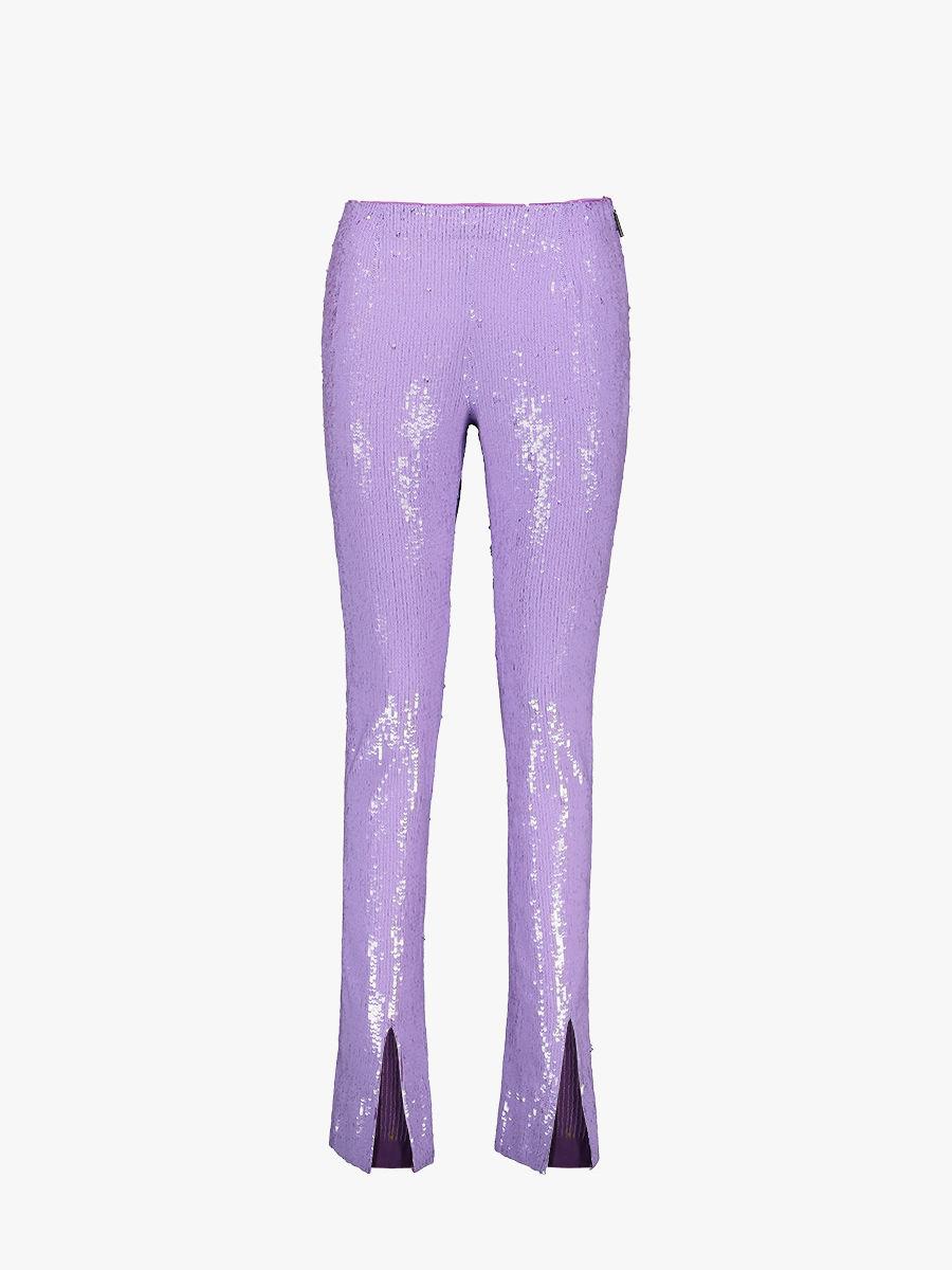 MSGM Synthetic Sequin Pants in Purple 