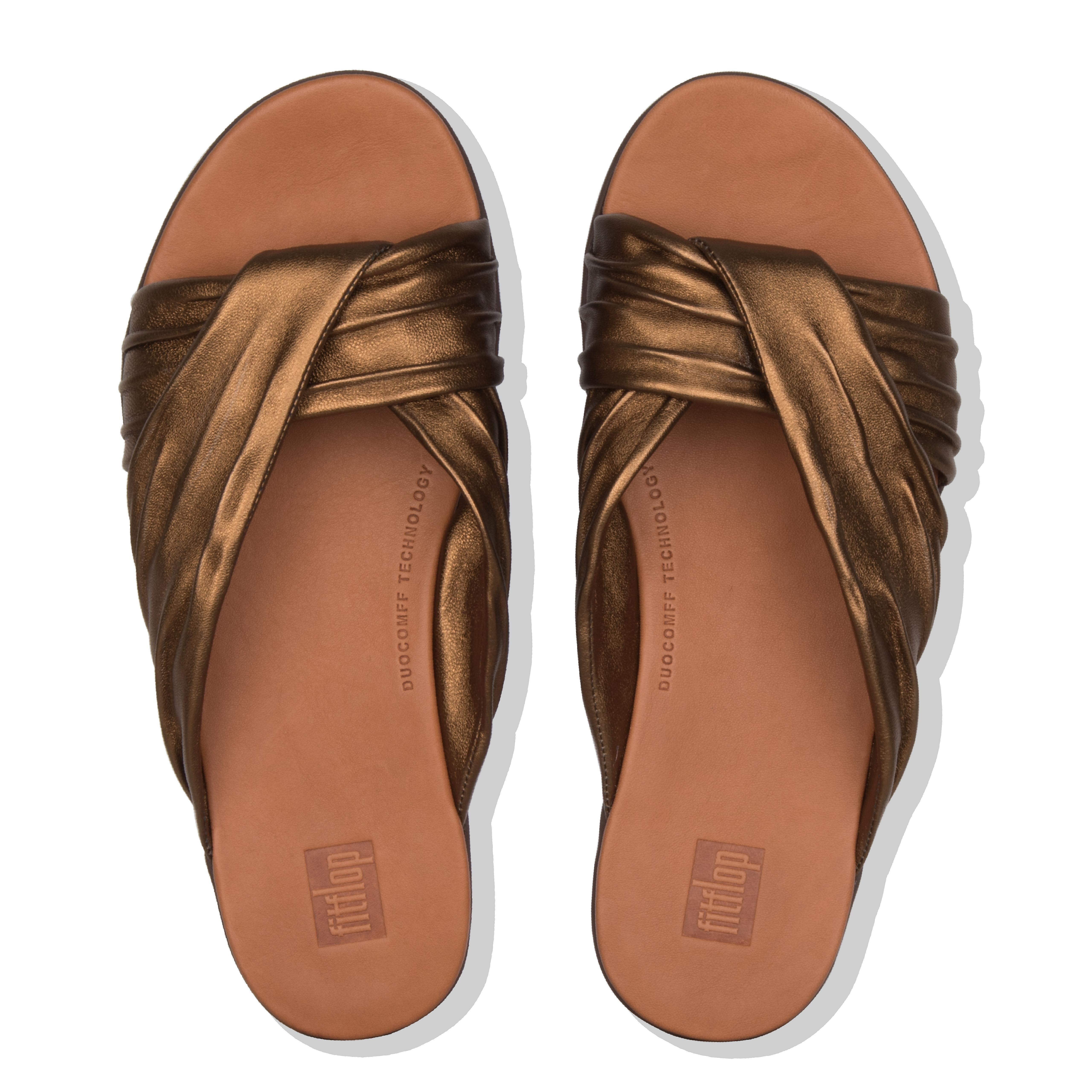 Fitflop Leather Twyla in Bronze (Brown 