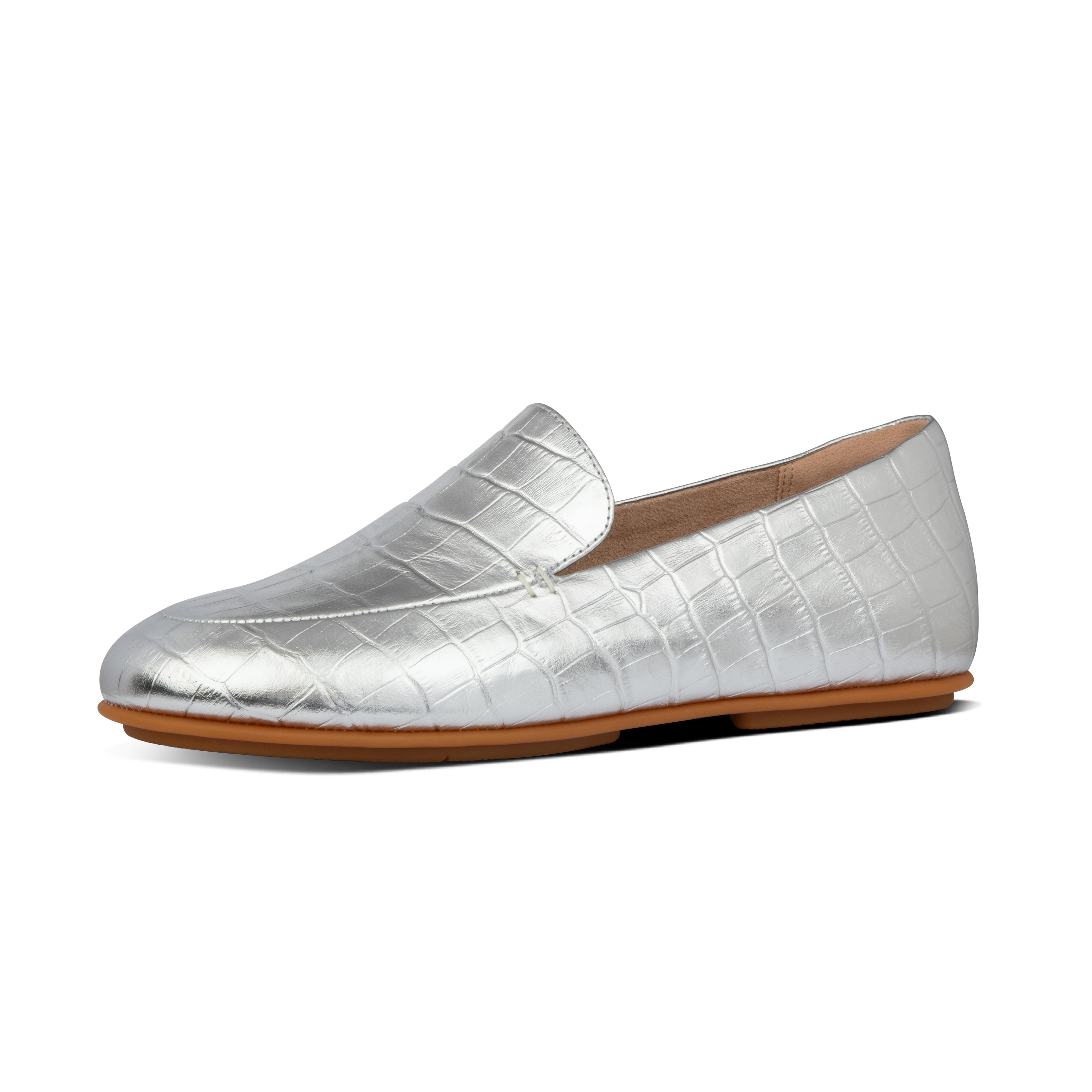 Fitflop Leather Lena in Silver (Metallic) - Lyst