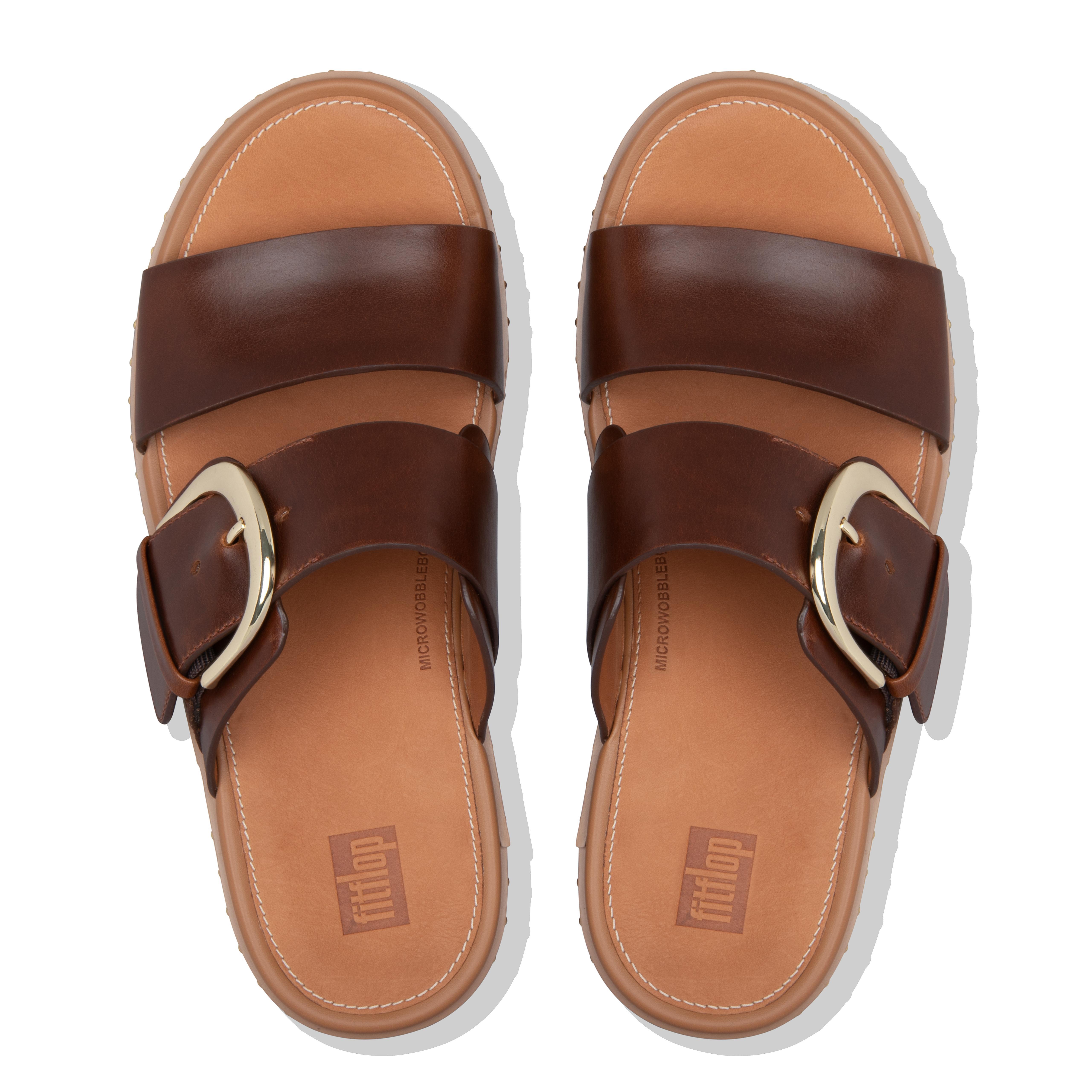 Fitflop Leather Pilar in Chocolate Brown (Brown) - Lyst