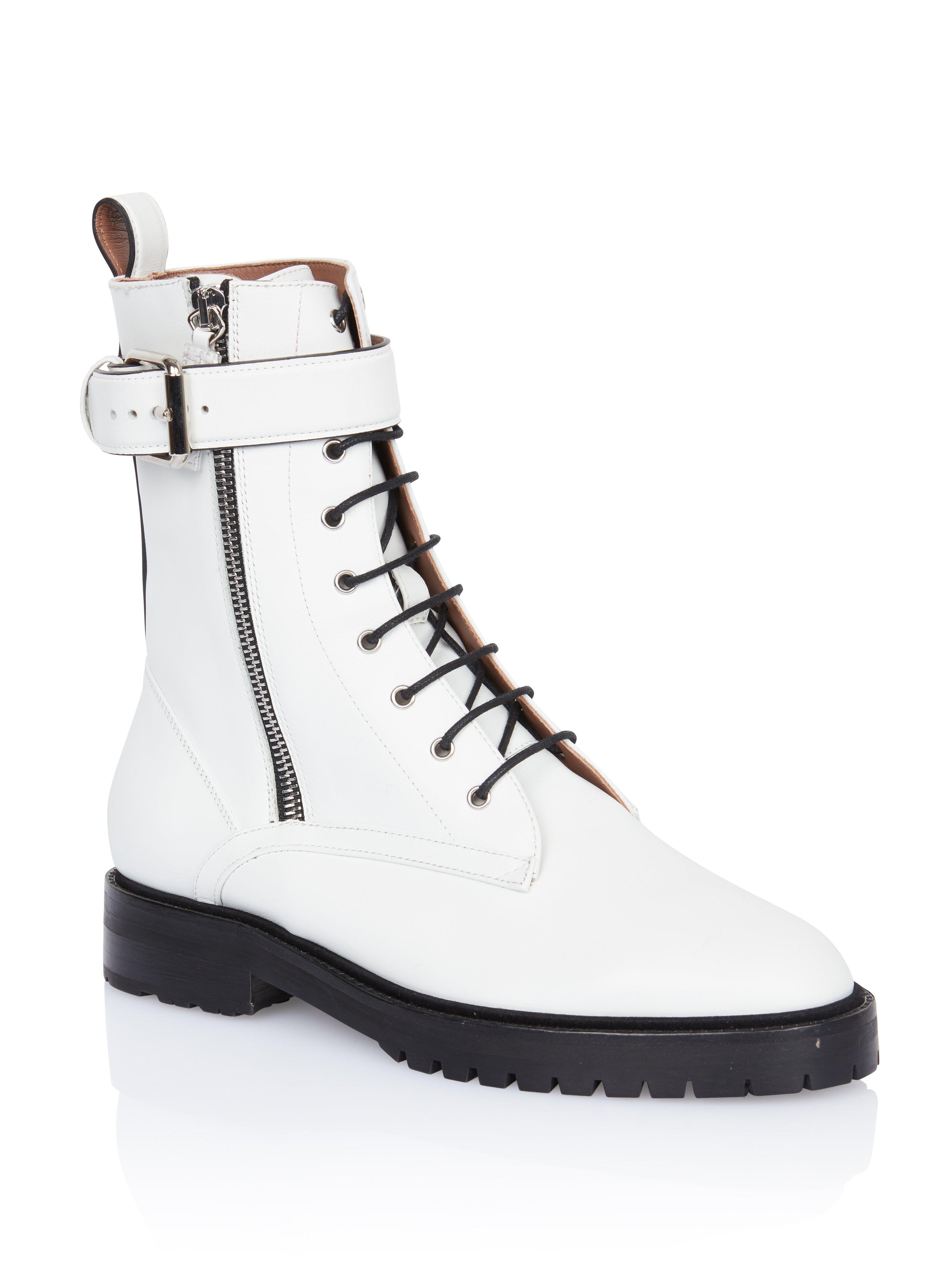 tabitha simmons white combat boots