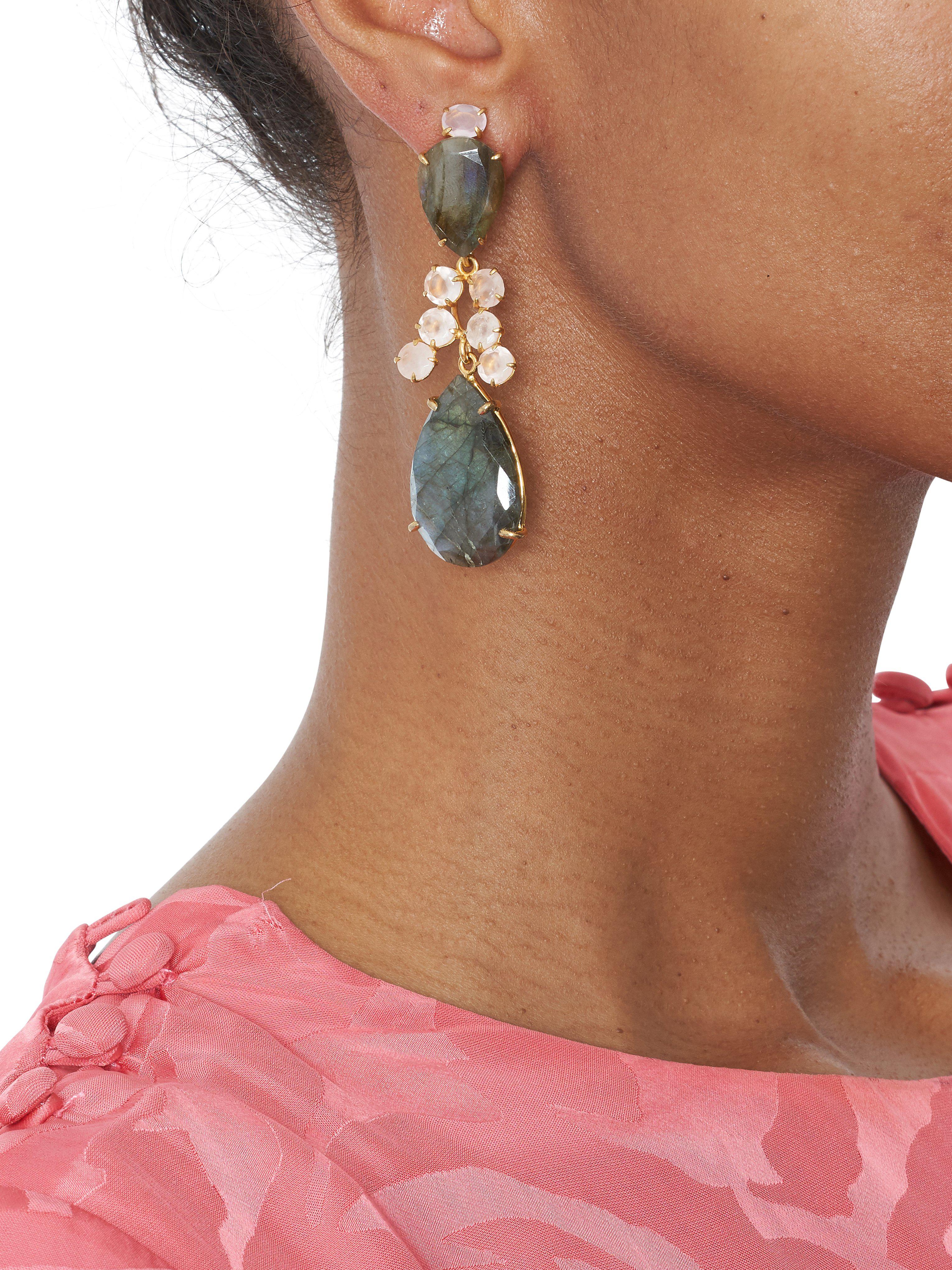 Bounkit Multistone Hanging Earrings Lyst