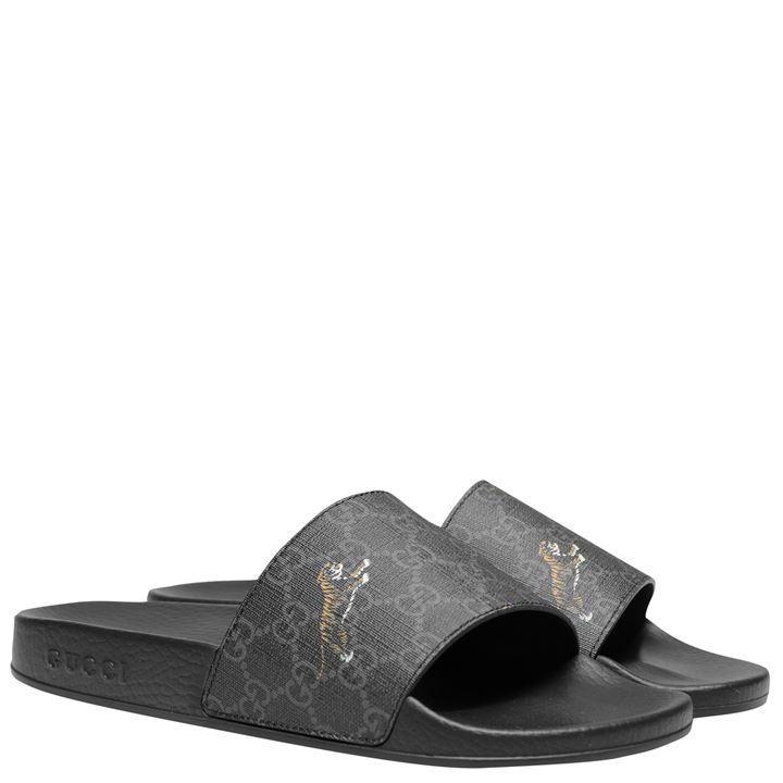 mens tiger gucci slides