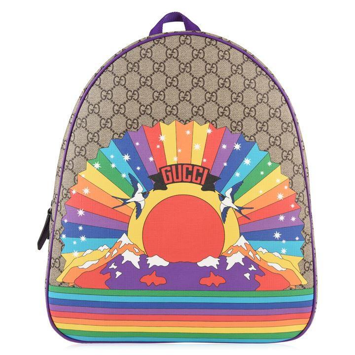 Gucci Canvas Junior Girls Rainbow Birds Backpack - Lyst