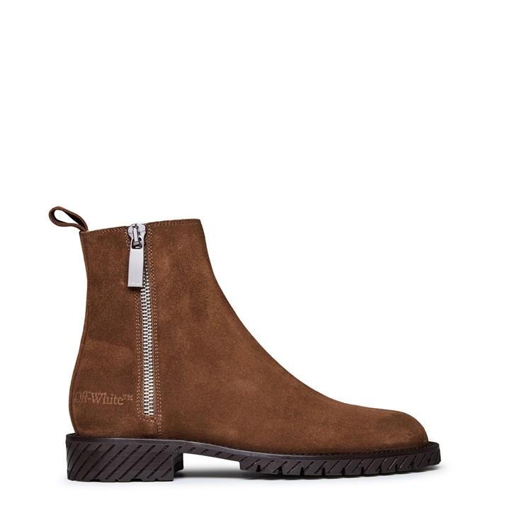 Off-White c/o Virgil Abloh Military Ankle Boots in Brown for  display picture 3