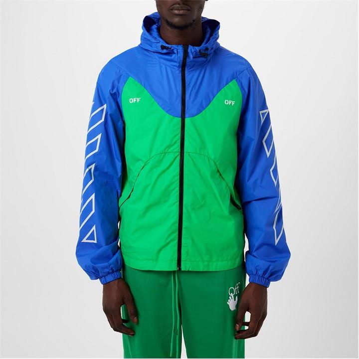 Off-White c/o Virgil Abloh Stamp Water-Resistant Running Jacket in