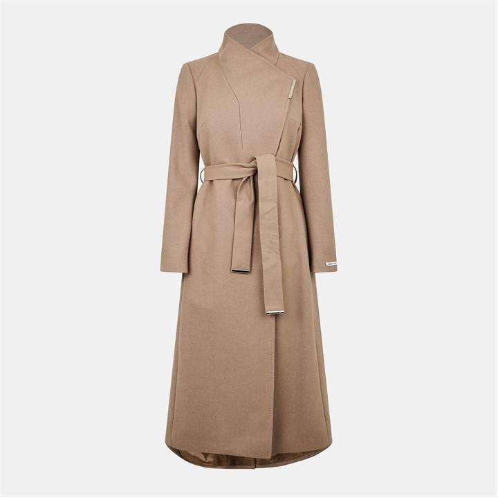 Ted Baker Coat Camel Wrap Coat Petite Ted Baker Long Coats And