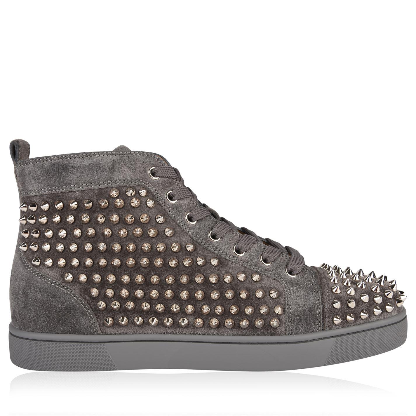 louboutin grey suede
