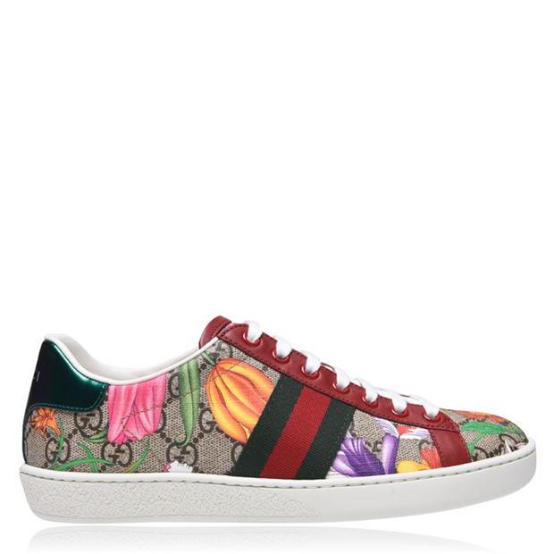 gucci floral trainers